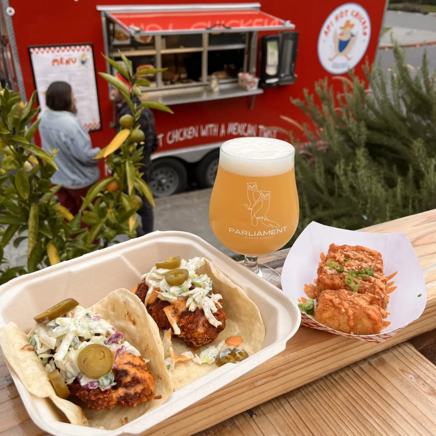 holiday season has begun and our tree is being decorated today!

join us toiday as we start decorating the tasting room for the holidays. grab a beer and come get your chicken fix with @apihotchicken
they&rsquo;re onsite all afternoon &amp; night ser