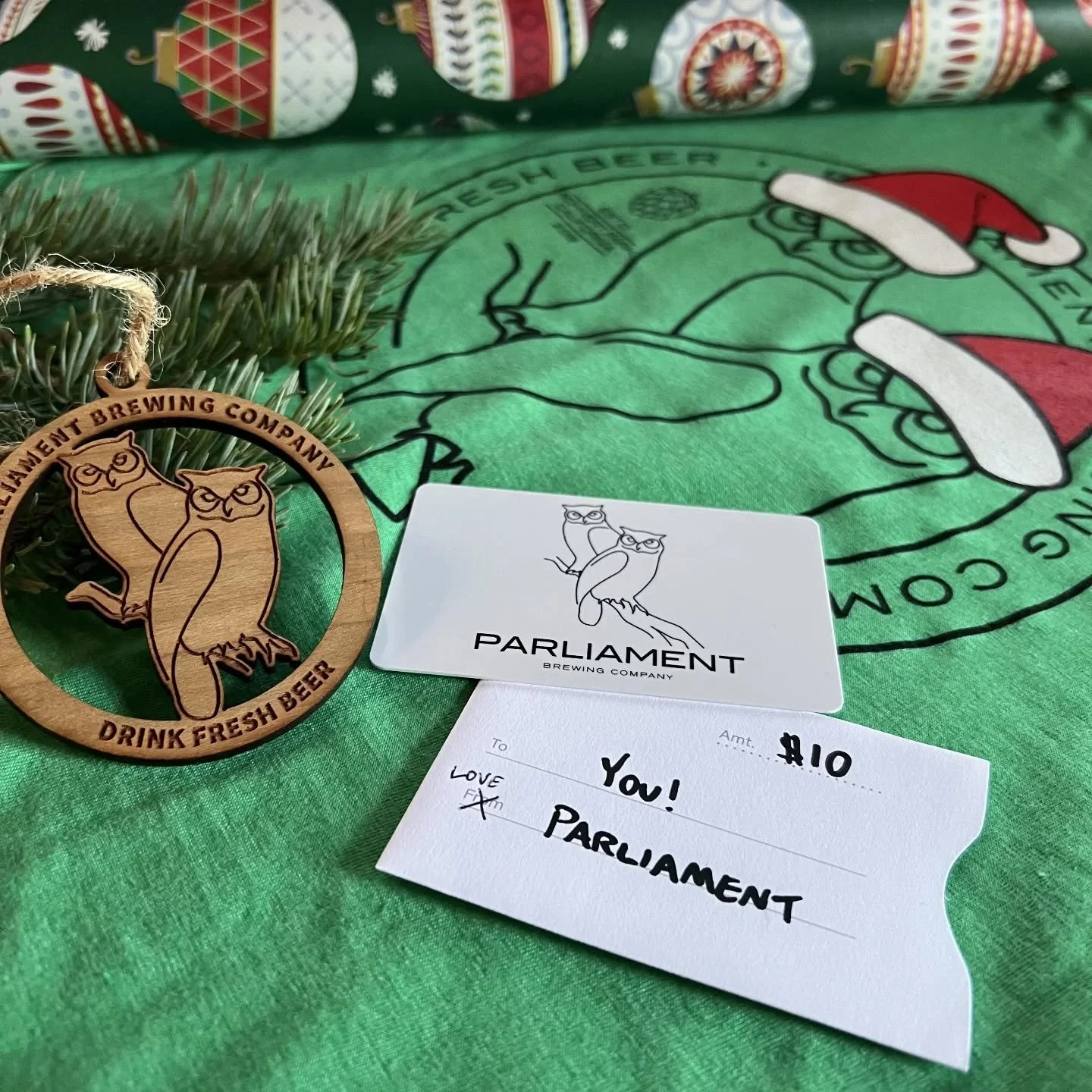 gift cards make great stocking stuffers! so does beer! plus trivia starts at 6

if gift cards aren't your style, dont worry, we have great merch on sale now. check out our holiday owls t-shirt and more then next time you swing into the brewery.&nbsp;