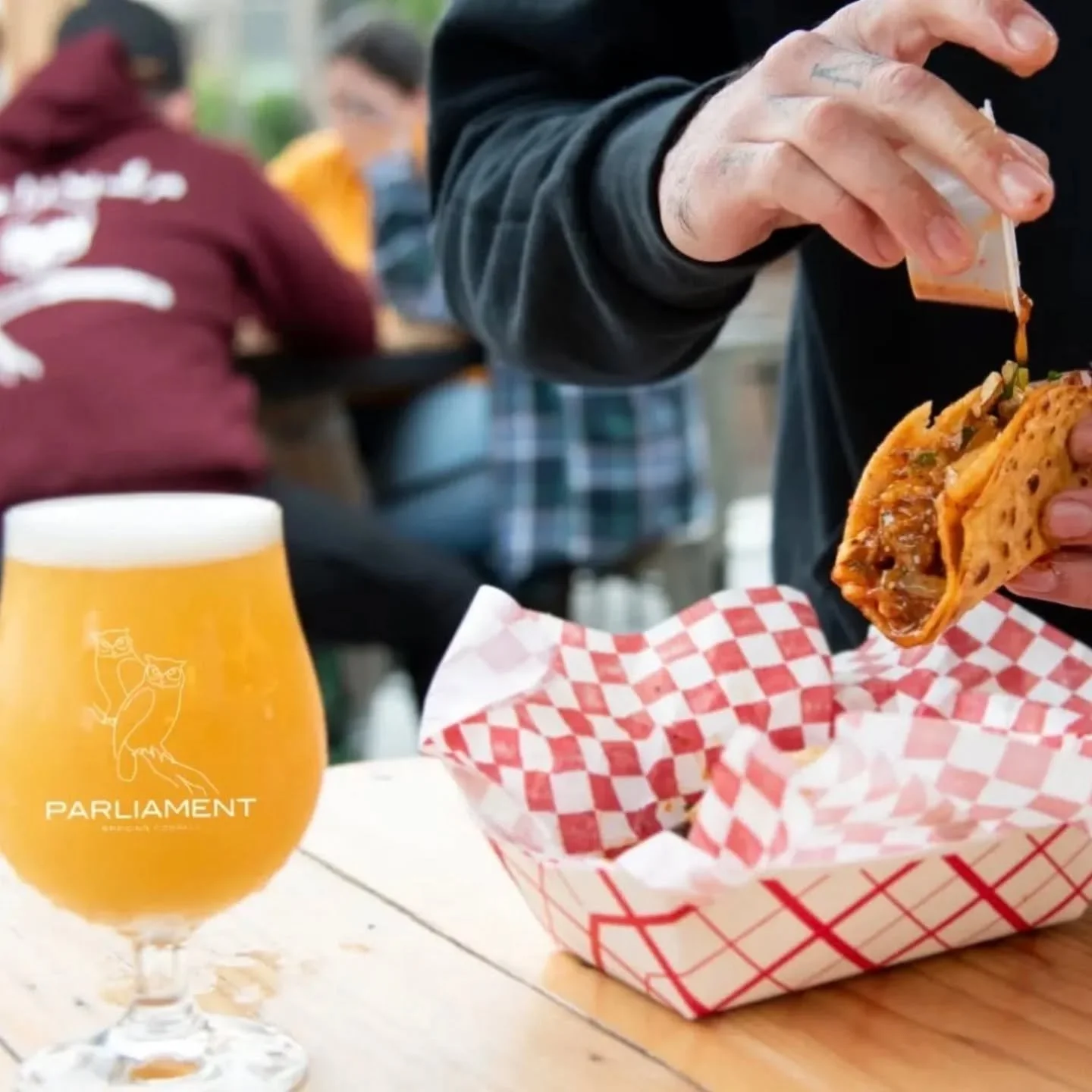 taco tue....wednesday!

@galvanseatery is here from 3:30 on serving up fresh tacos, cheesy quesadillas, overstuffed burritos &amp; more. we just finished brainstorming a special menu item for sf beer week here at parliament. don't miss any of it.

st