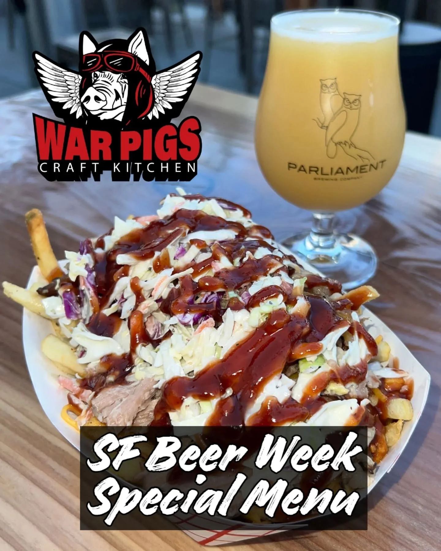 as sf beer week is slowly coming to a close, we still have a few special treats for ya!

larry from @warpigs_craft_kitchen is here all day with a beautiful top round pastrami. it'll be sliced thin and layered on toasted rye bread &amp; served with 