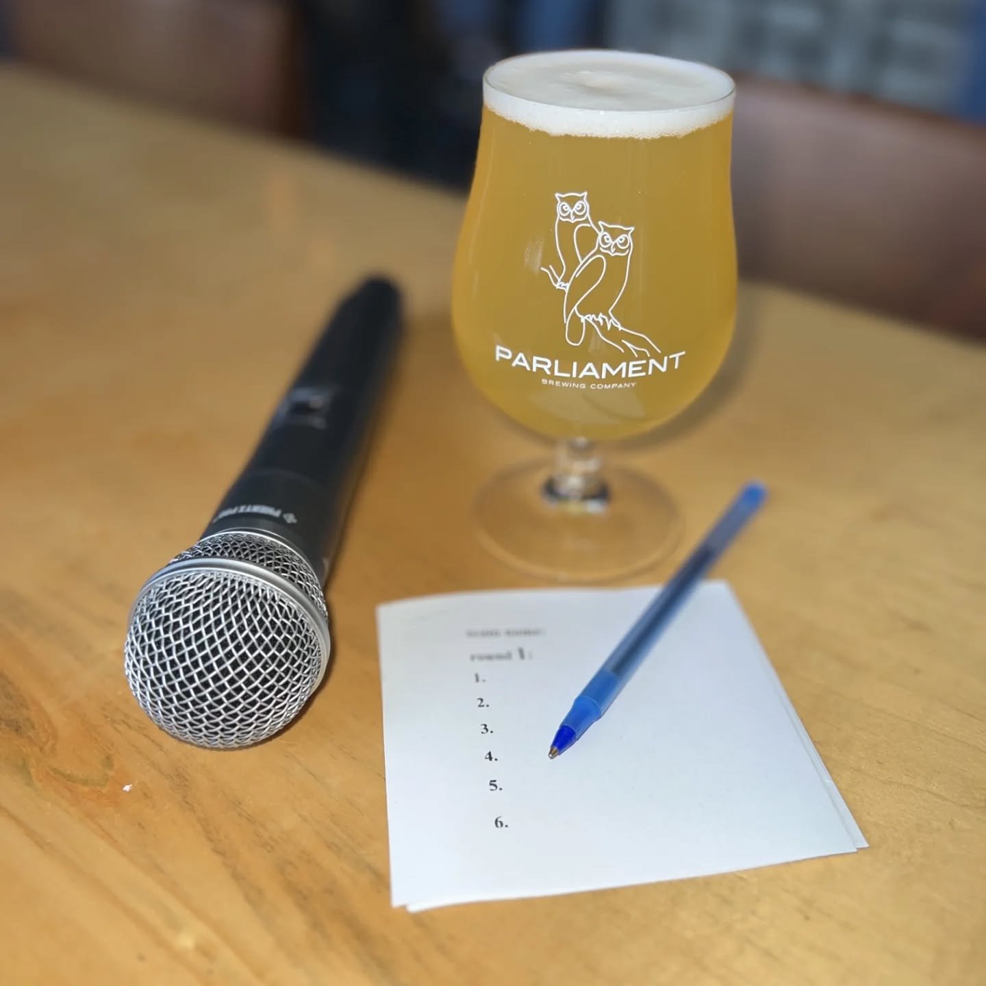 the office trivia is officially here &amp; happening tonight!

after a couple rain delays, it's all blue skies, beer, and dunder mifflin.

send out the group text and get your squad together for another fun-filled night of parliament-themed trivi