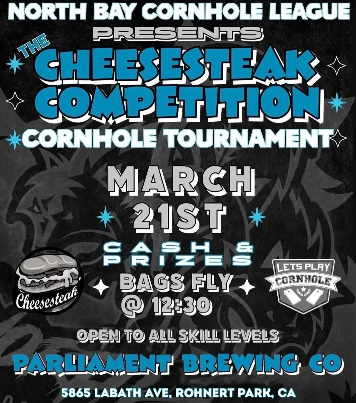 shout out to one of our newest local vendors, @northbaycornhole

they&rsquo;ll be joining us for the first time tomorrow afternoon for our third annual cheesesteak day! they will be hosting a cornhole tournament inside on our new production space f