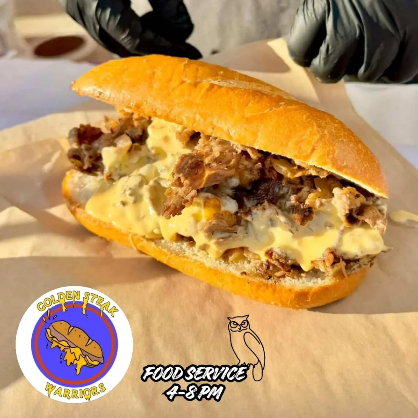 ease your way into the weekend with some cheesesteaks and fresh pours of parliament beer!

we've got @goldensteakwarriors in the house and they're slinging their notorious cheesesteaks dripping in cheese sauce. 

we just finished packing up fresh bat
