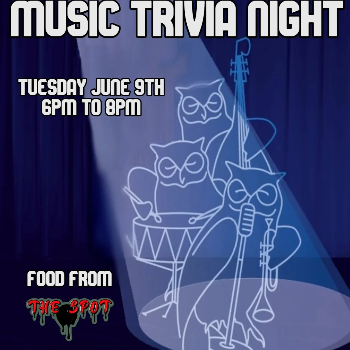 🎵 music trive night announcement 🎤

get ready for a night packed with songs, laughs, bonus points, and off-key spoken word magic 

we&rsquo;re diving into music from all genres across many decades &mdash; from classic rock and pop hits to hip hop, 