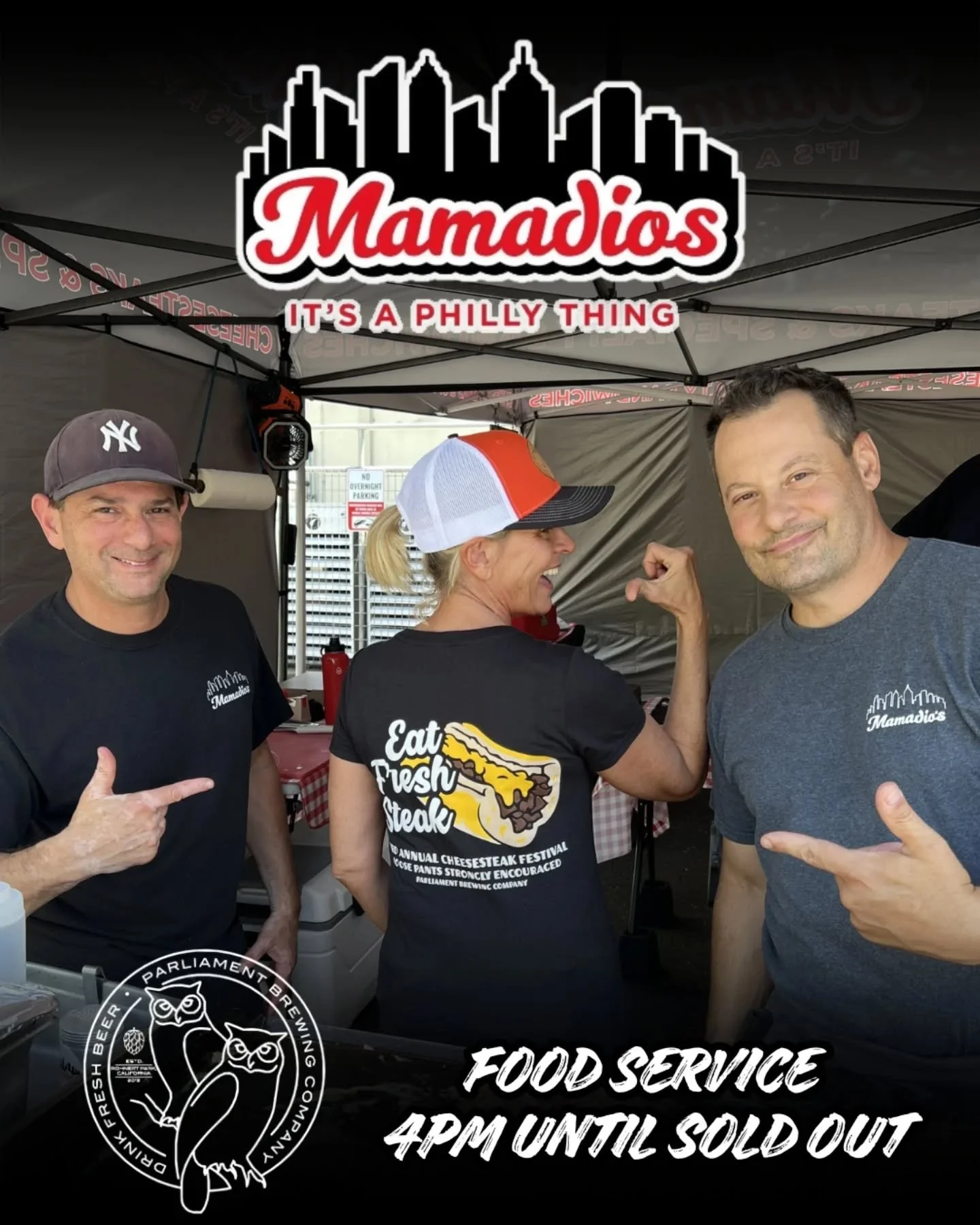 tuesdays are for cheesesteaks &amp; beer!

the philly cheesesteak king &amp; queen are back in the building! chris &amp; sasha will be here from 4pm on slinging their famous steaks all evening until they sell out - typically 7:30/8pm. keep it classic