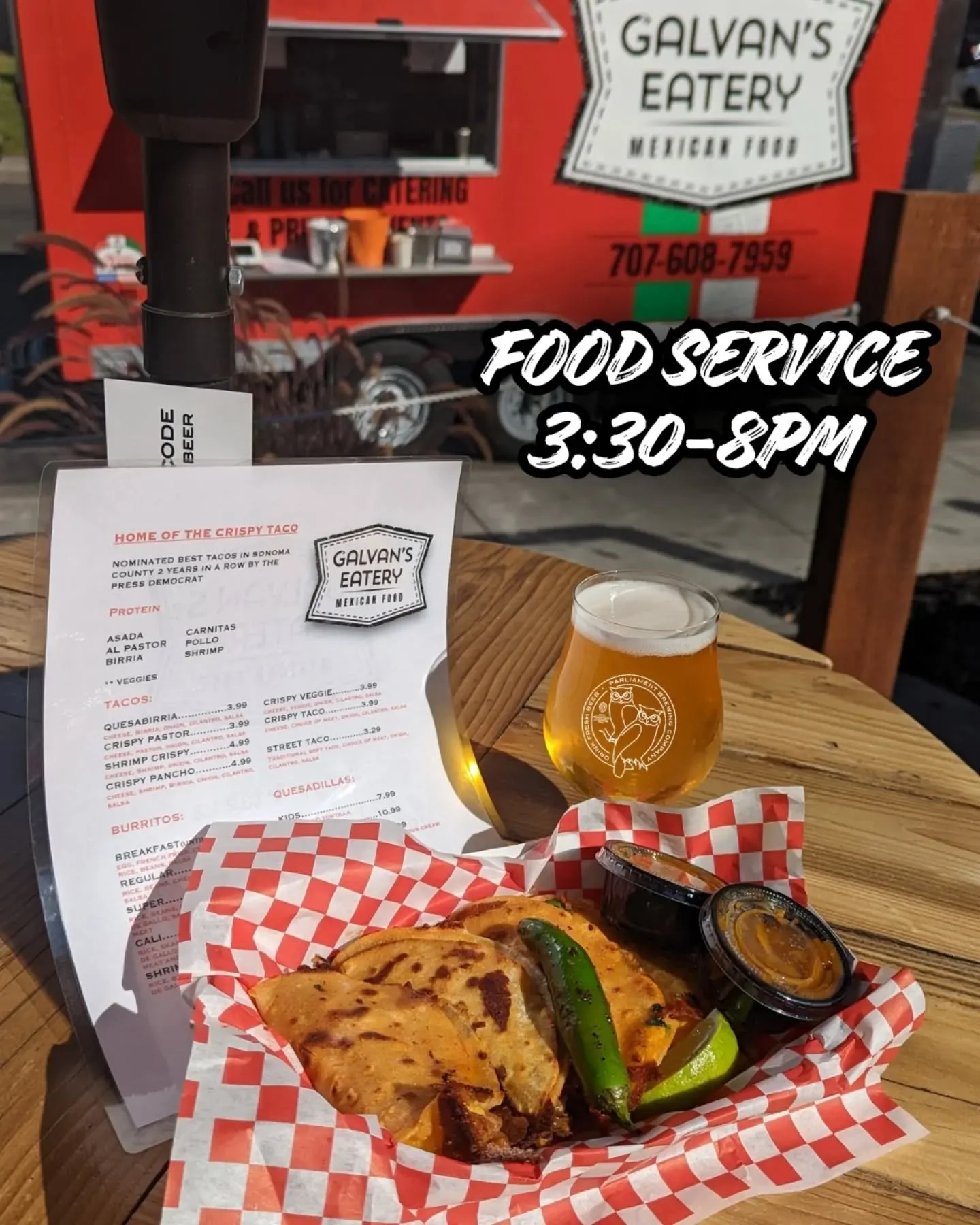 happy taco tuesday!

we've got @galvanseatery food truck here to satisfy your taco dreams with their mouth-watering crispy tacos and hefty burritos from 3:30-8pm 

pair your meal with any of our fresh ipas while watching one of the many games on toda