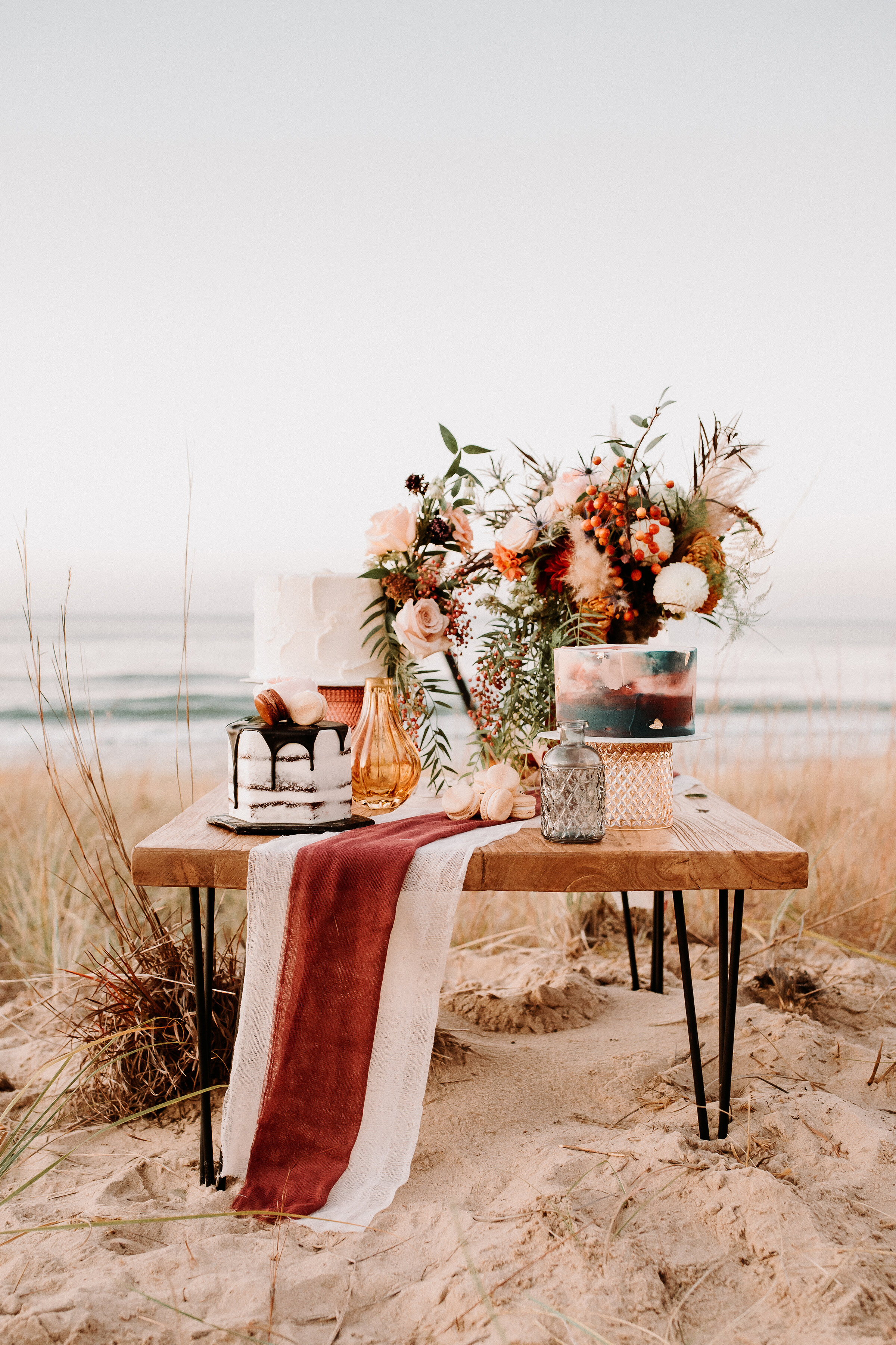  Inspiration for your boho beach wedding from this styled elopement on the sandy shores of Lake Michigan in Indiana Dunes State Park with professional photography by Kindred + Co. midwest wedding photographer boho beach wedding vibes for the adventur