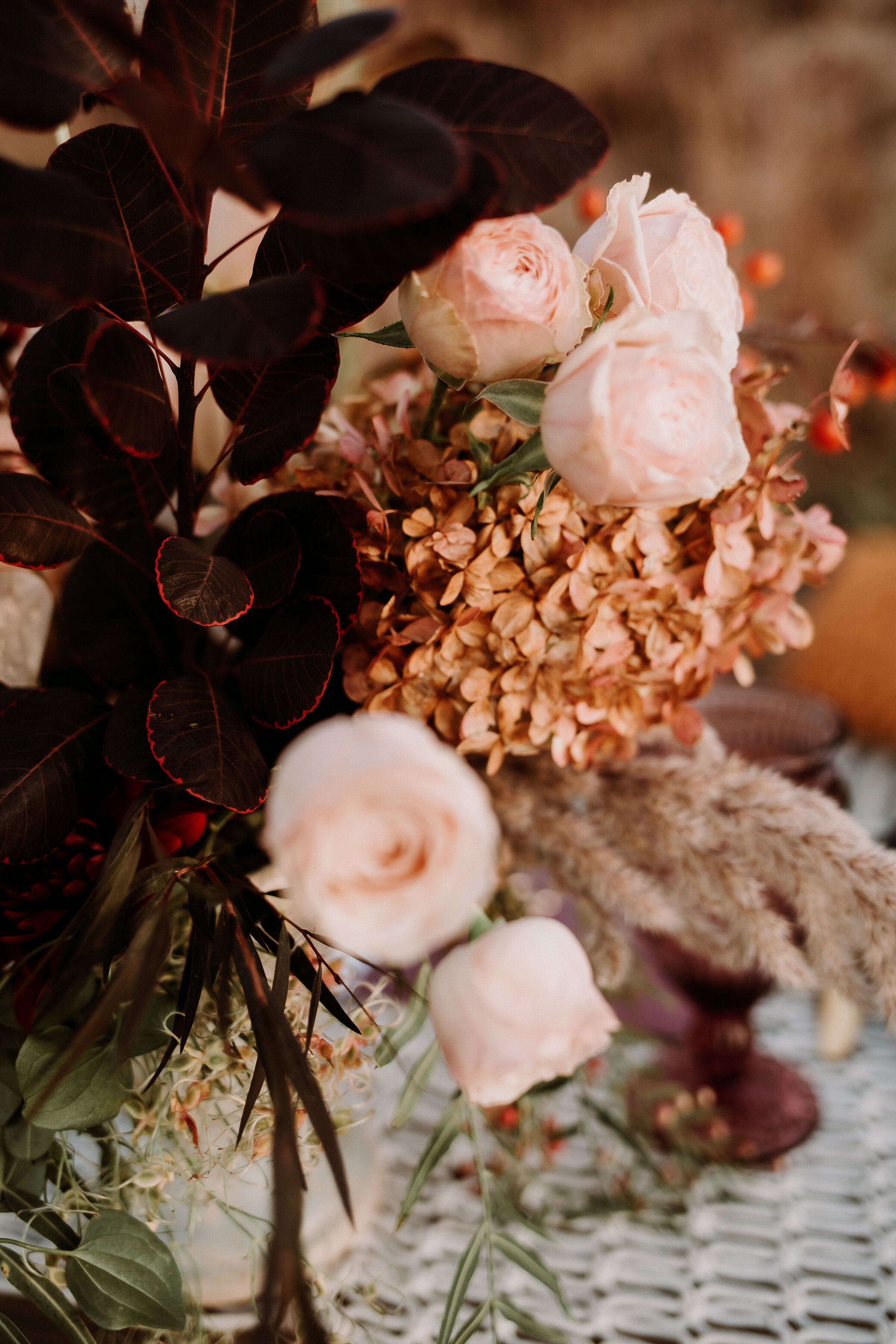  Moody handpicked bohemian florals on display at an elopement style wedding shoot in Indiana Dunes State Park.&nbsp; moody boho wedding décor wedding floral arrangements Lake Michigan wedding inspo beach styled wedding shoot Chesterton Indiana photog