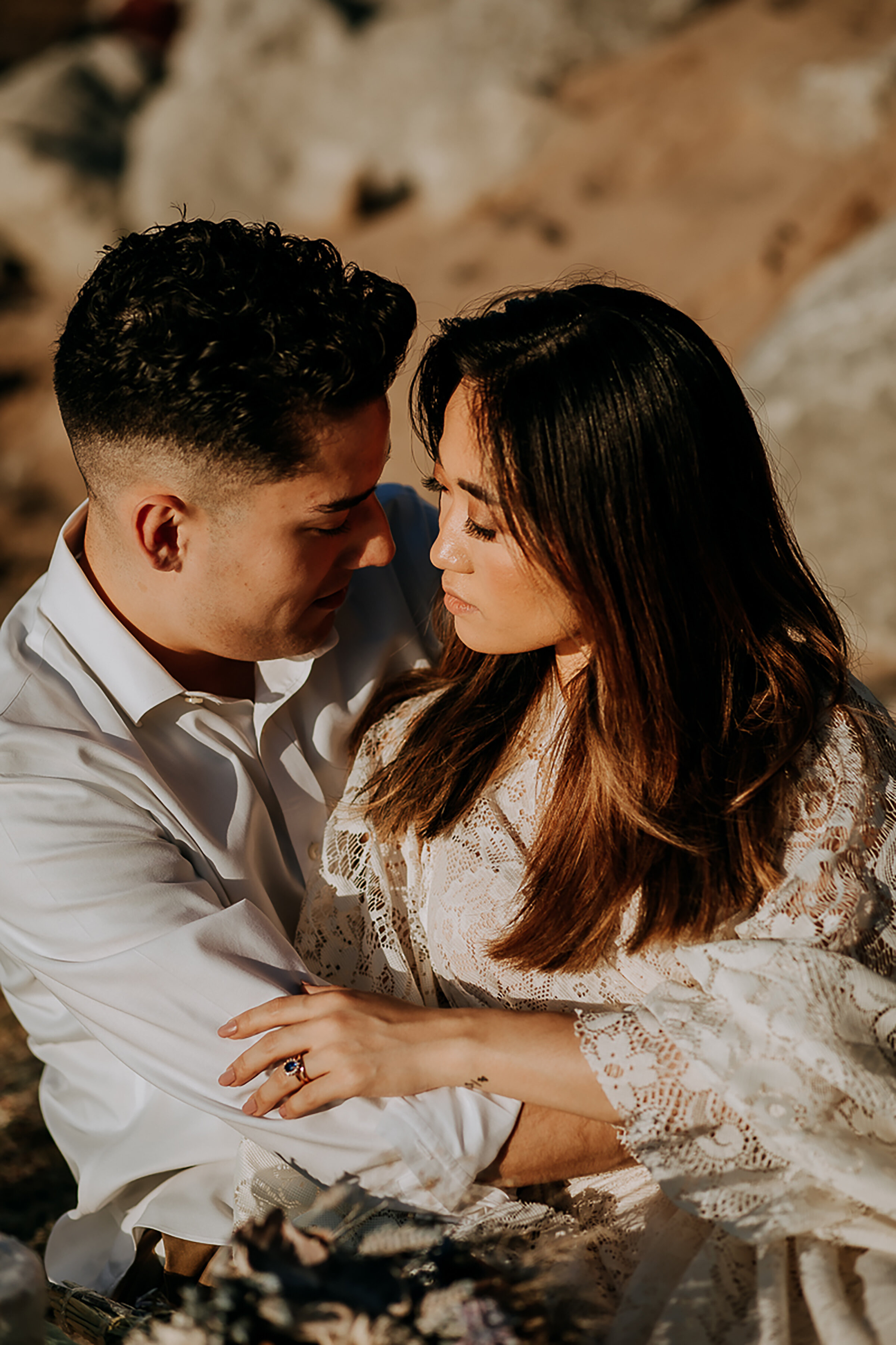  A romantically charged photo by Kindred &amp; Co. Photography of newly eloped, boho-styled couple in Valparaiso Indiana. Indiana Dunes National Lakeshore elopement, bridals in valparaiso indiana, professional wedding photographer in valaparaiso indi