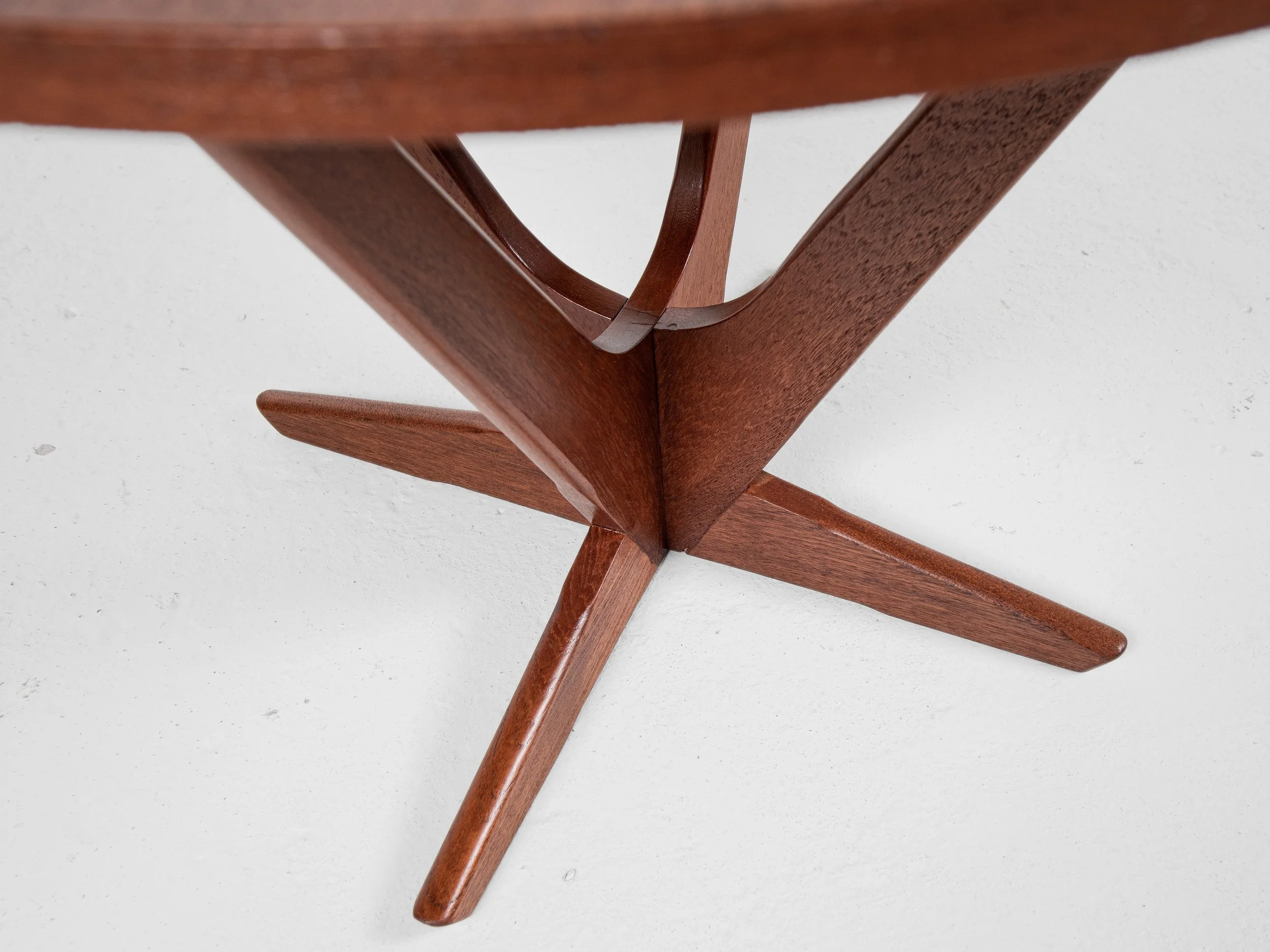 Midcentury Danish round coffee table in teak by Georg Jensen for 