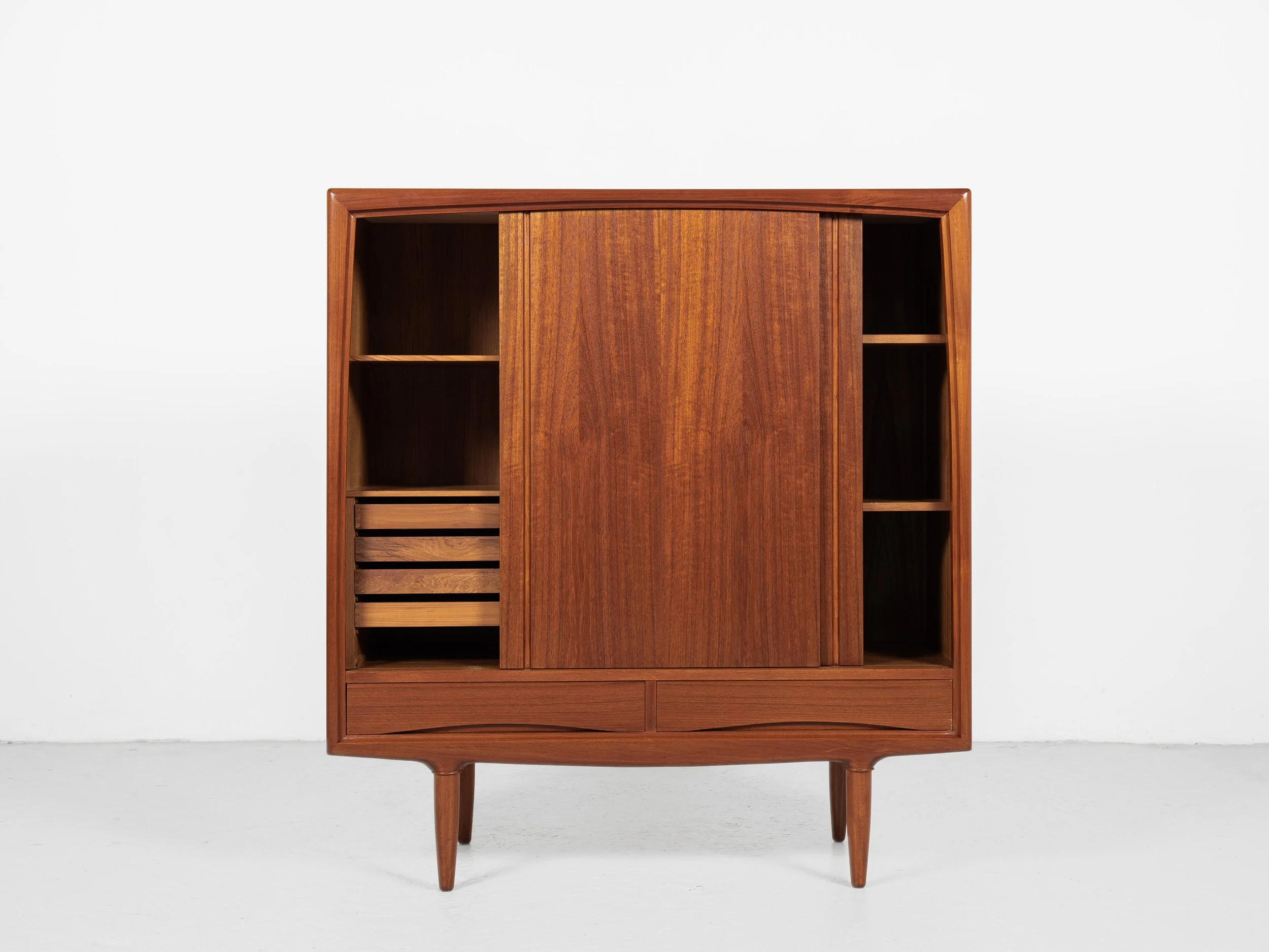 Midcentury Danish higher cabinet in teak by Axel Christensen for 