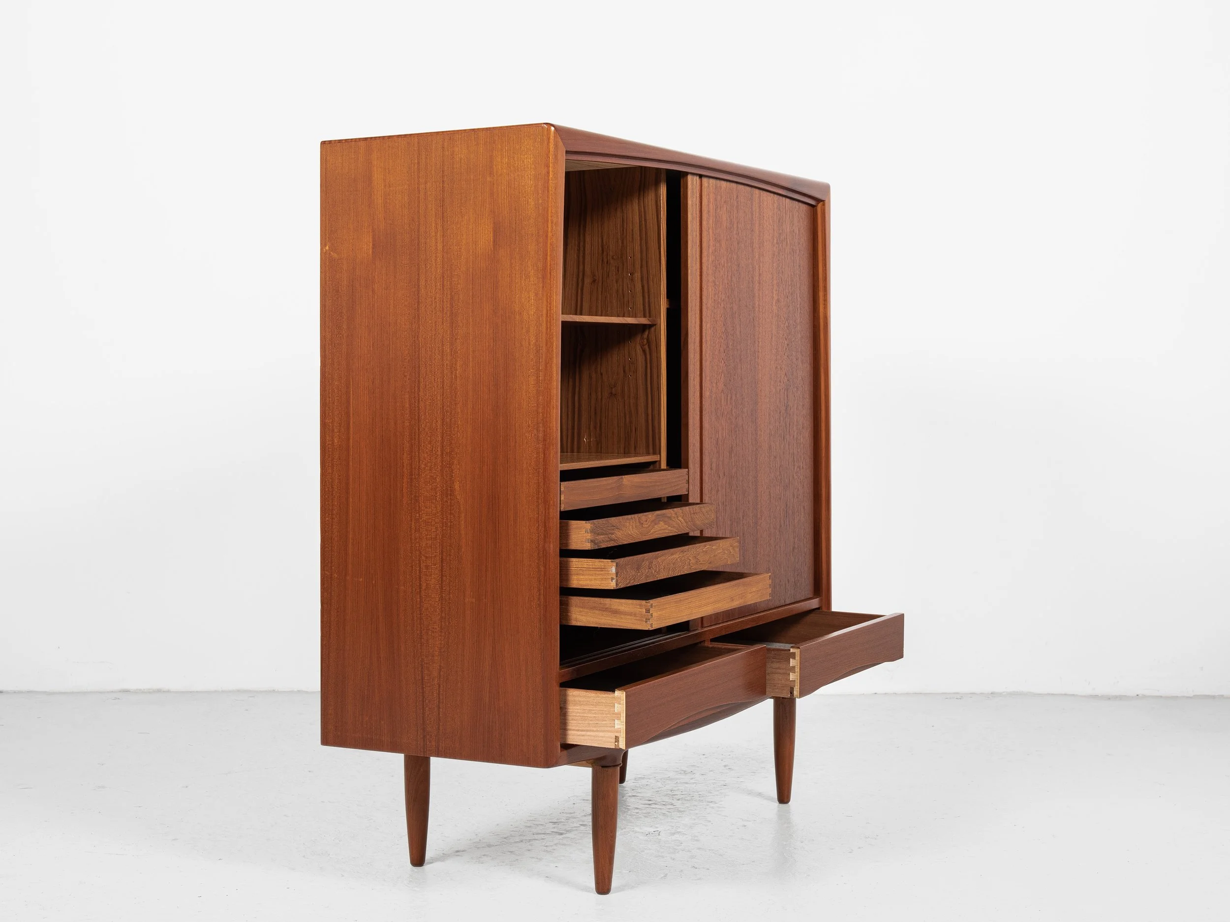 Midcentury Danish higher cabinet in teak by Axel Christensen for 