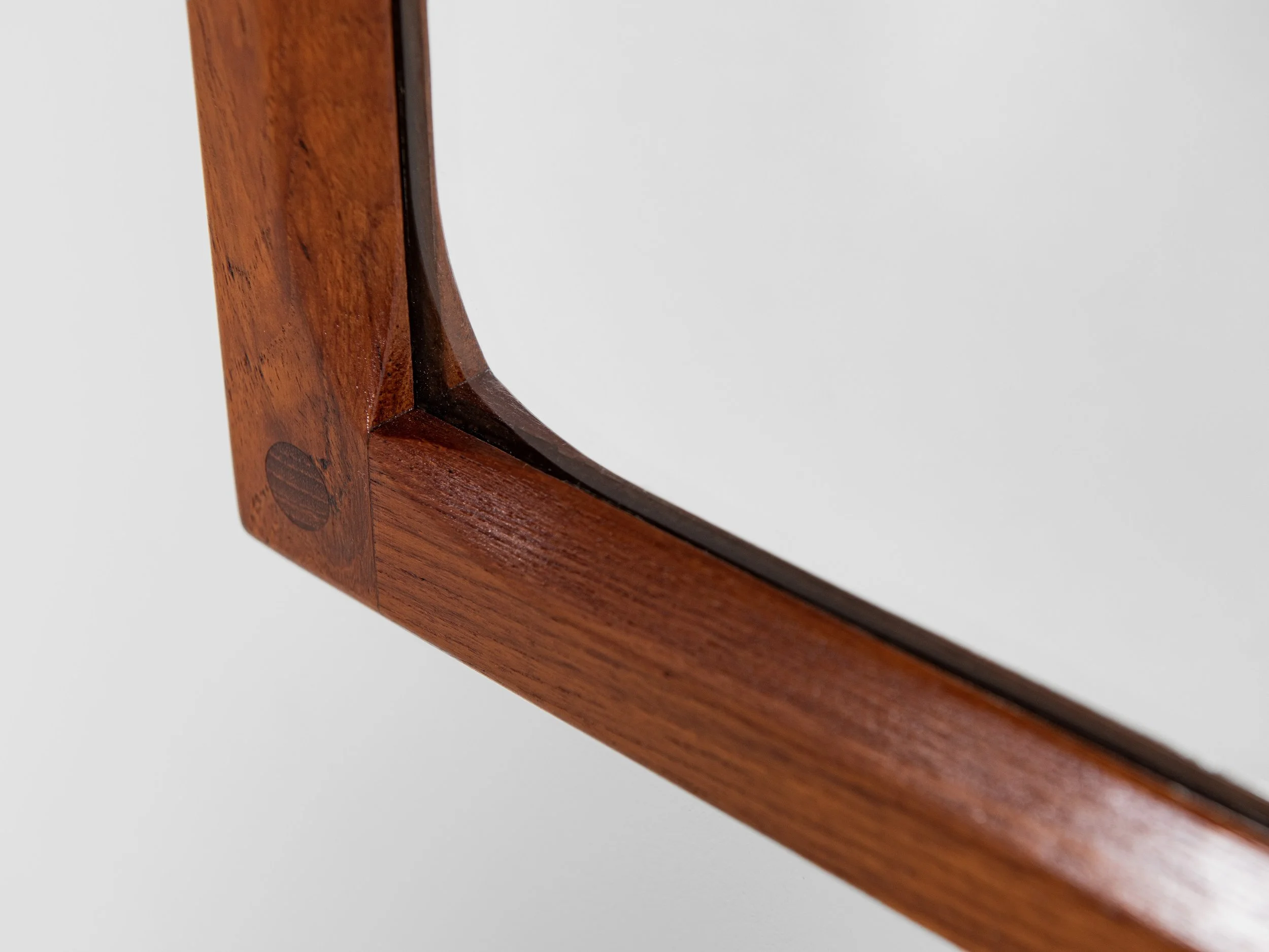 Midcentury Danish mirror model 165 in teak by Kai Kristiansen for 