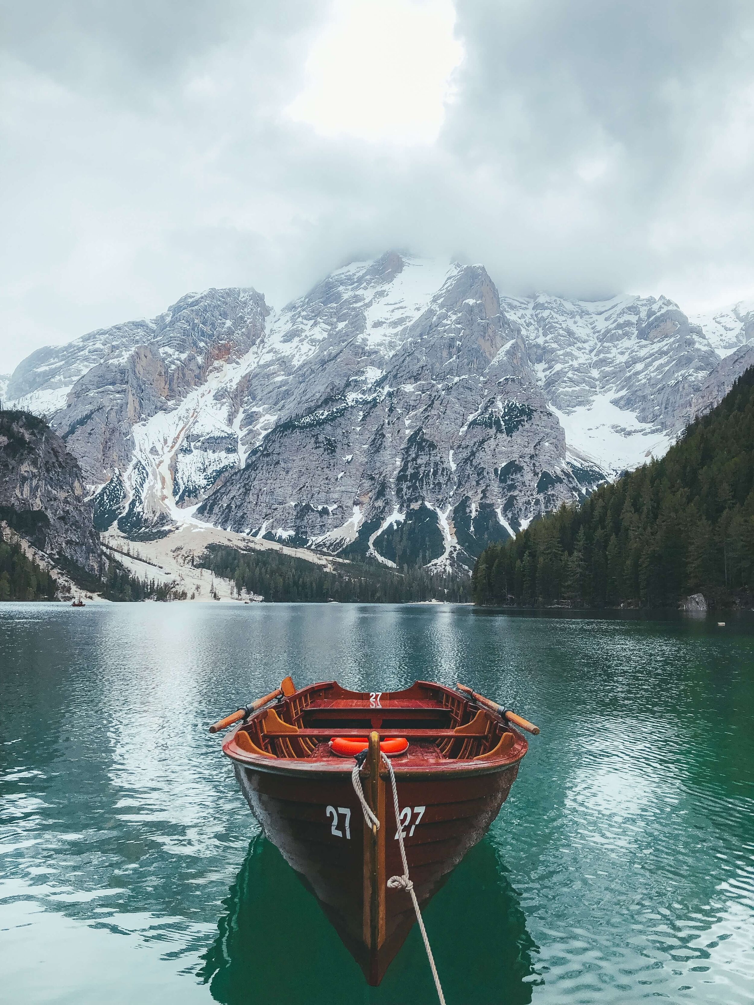 Lago Di Braies in the dolomites, Italy