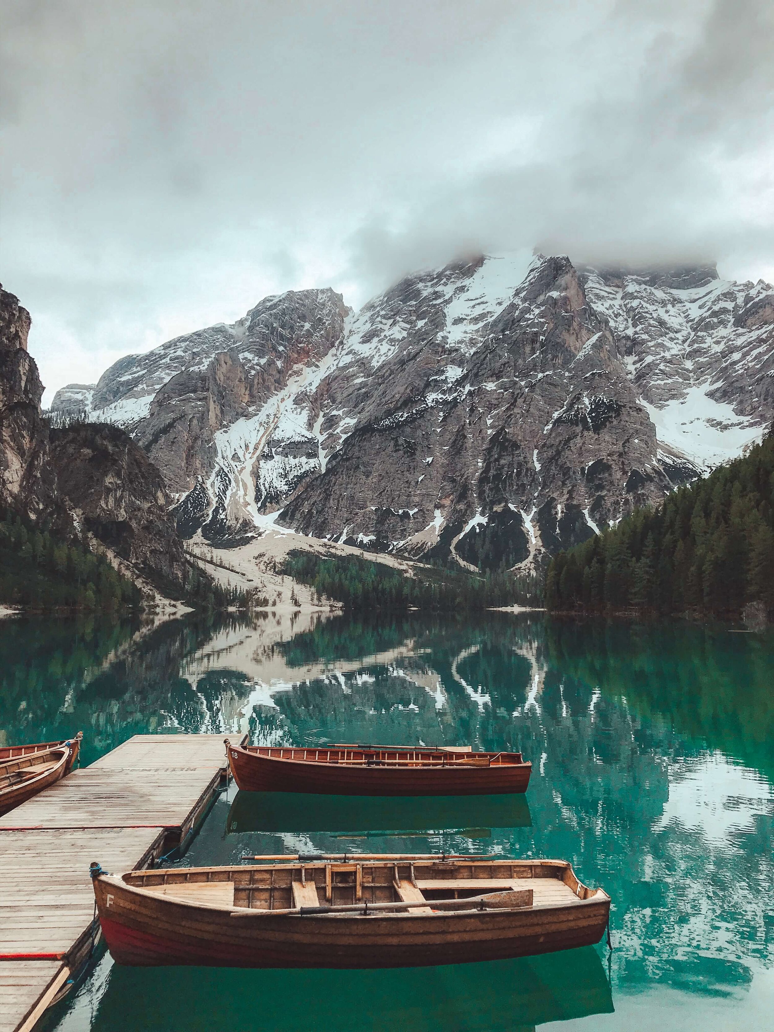 Lago Di Braies in the dolomites, Italy