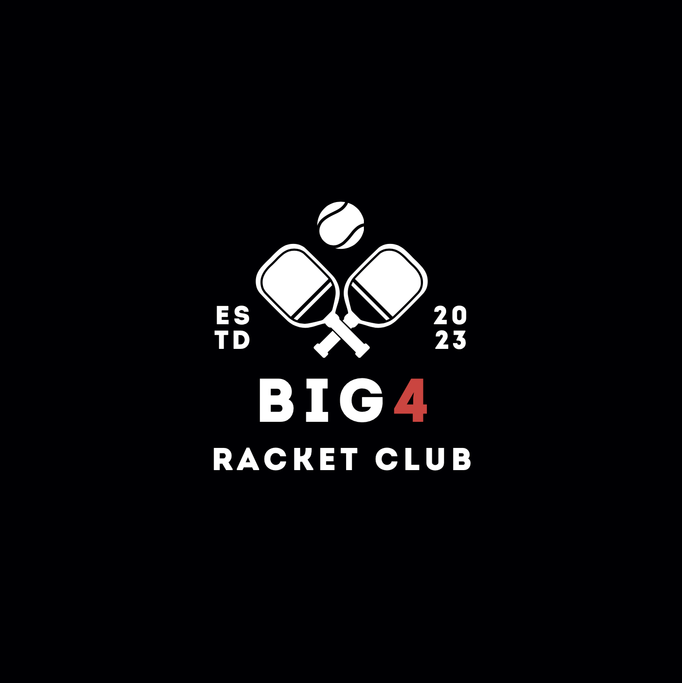 B4 Racket Club Pickleball:Tennis Modern logo BLK.png
