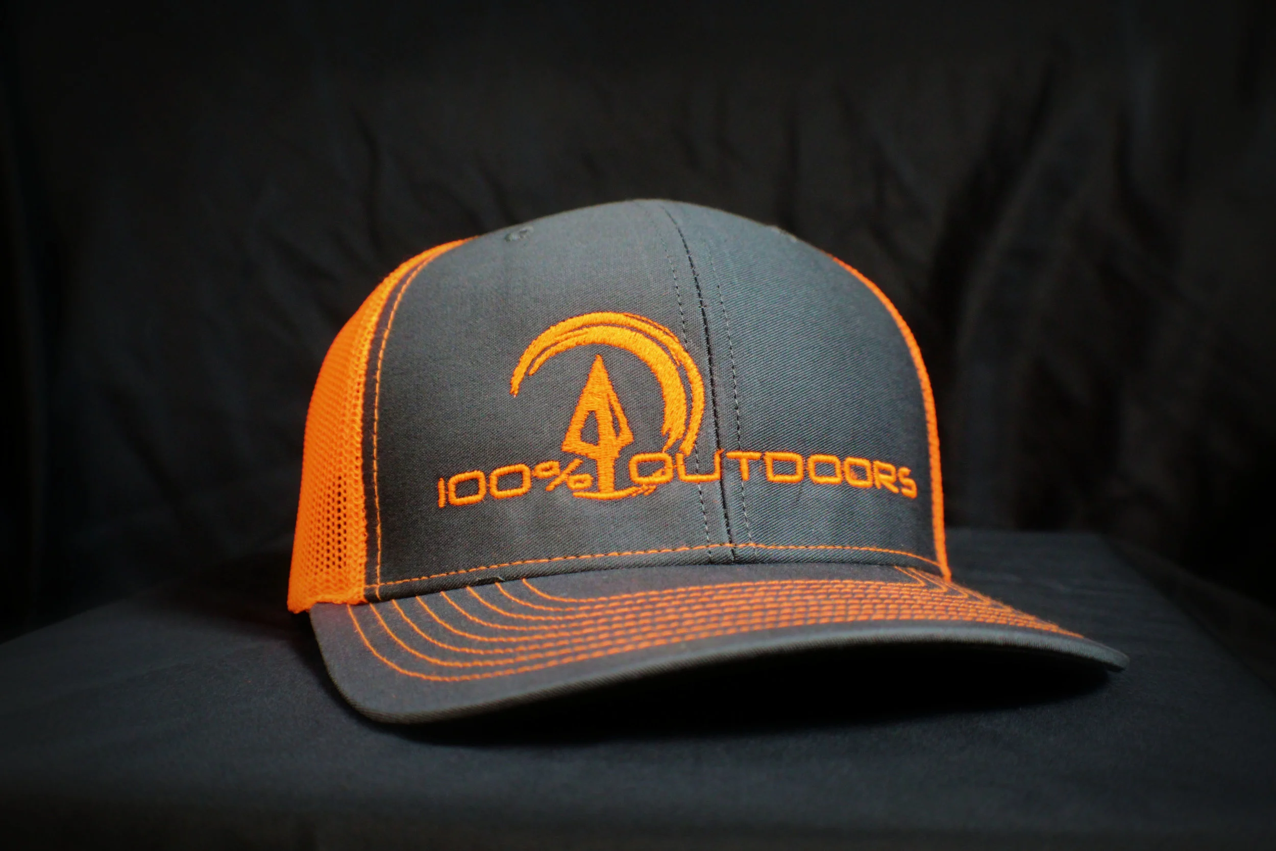 100% Outdoors: Charcoal/Hunter Orange 