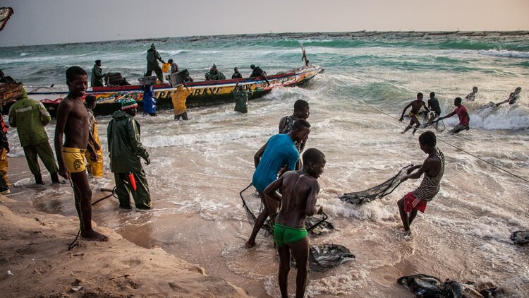 Dans une position conjointe d’ONG et organisations de pêche artisanale de mai 2020, celles-ci demandaient que «&nbsp;les fonds publics servent le bien public&nbsp;» en soulignant le manque de transparence dans l’allocation de l’appui sectoriel. Photo: Plage des Pêcheurs, Mauritanie, par Michał Huniewicz.