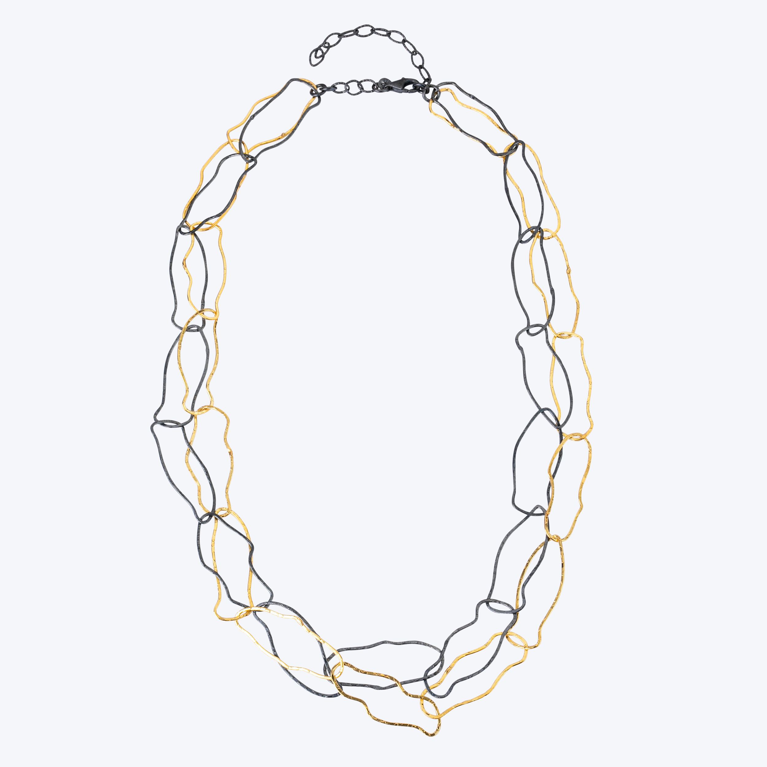 AFJ Gold Collection - Oval Link Chain Necklace, Length 33