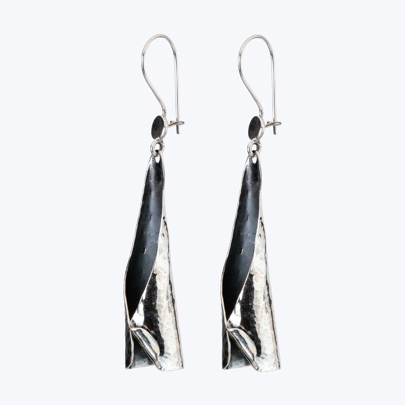 Oxidized Hammered Earrings