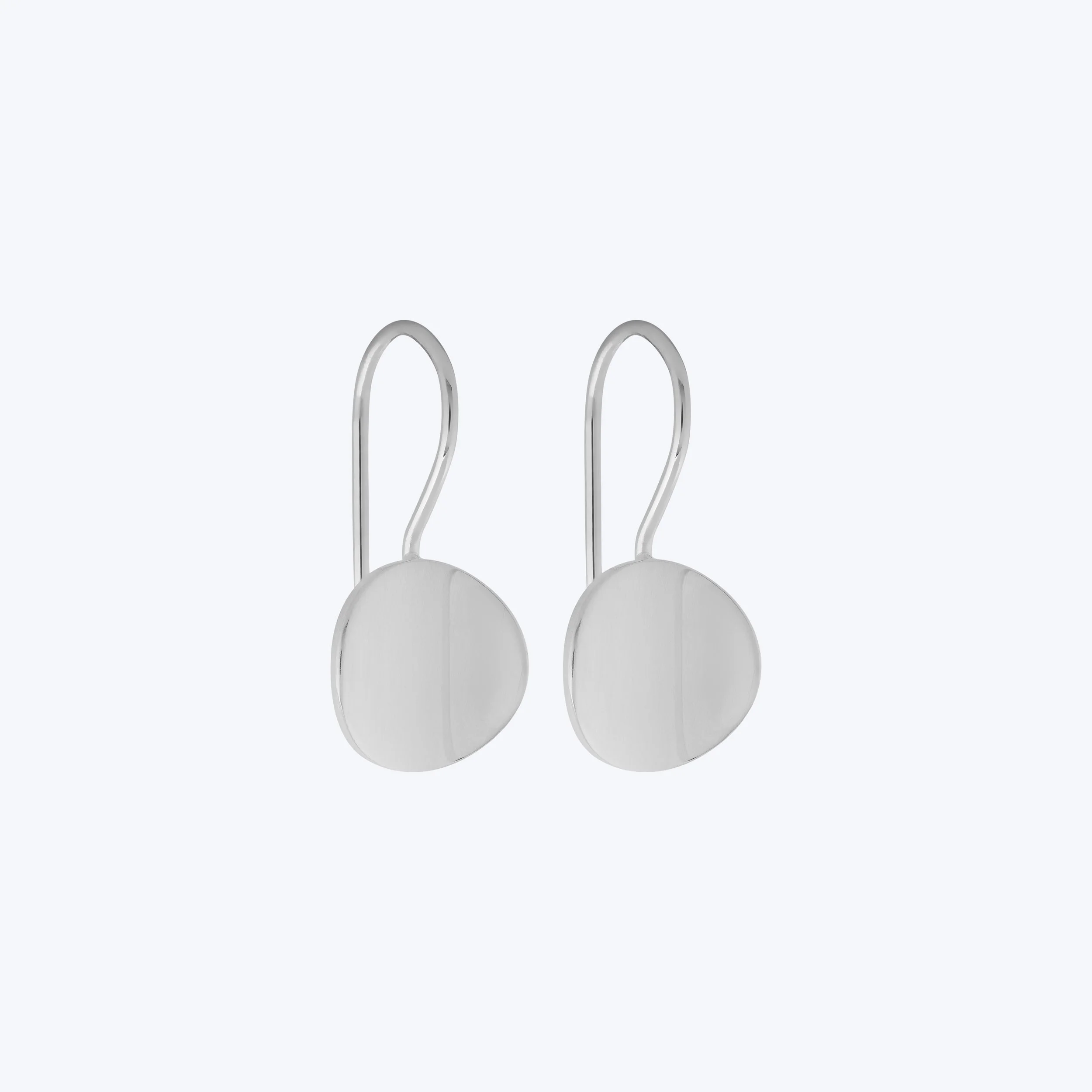Polished Disc Drop Earrings