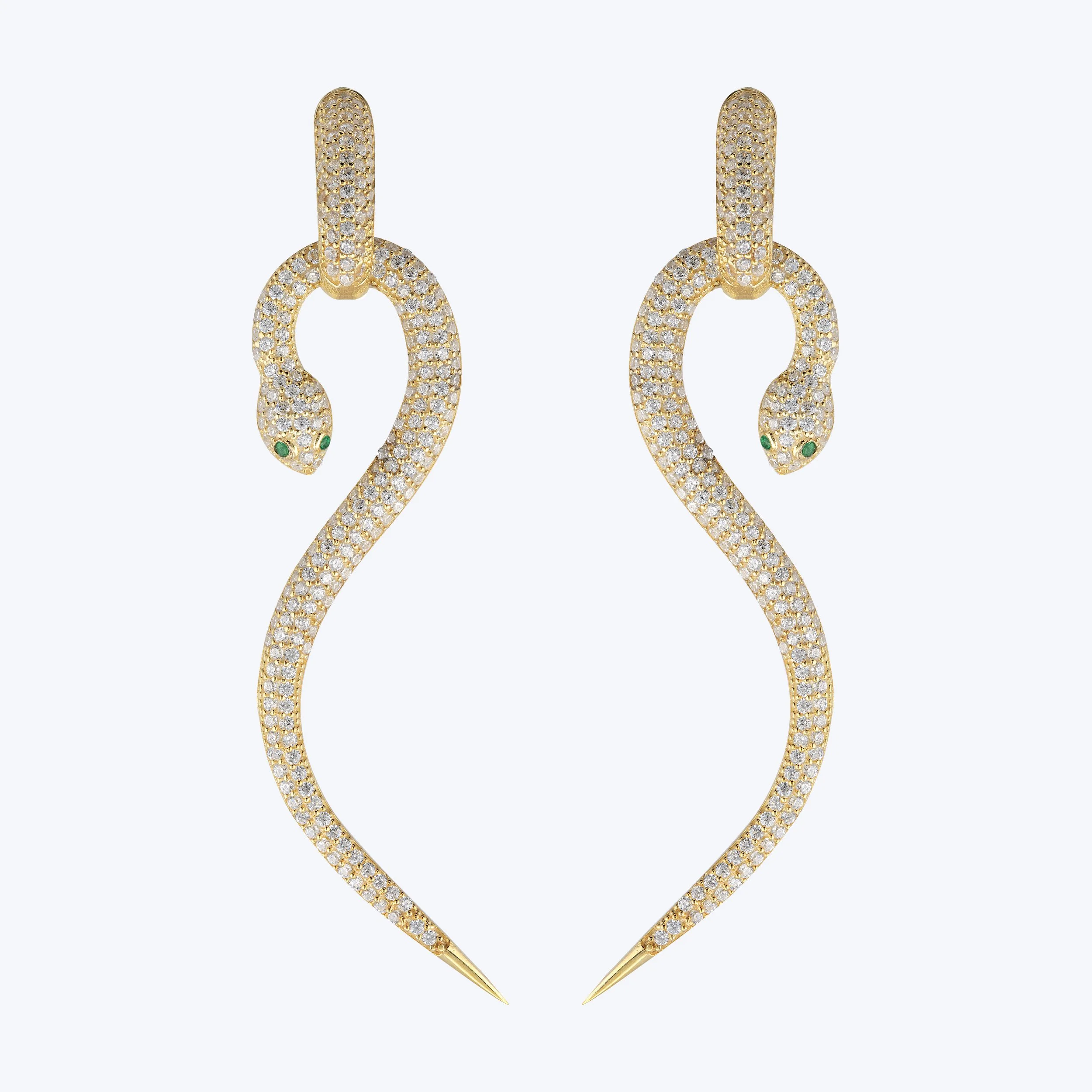 Snake Drop Earrings