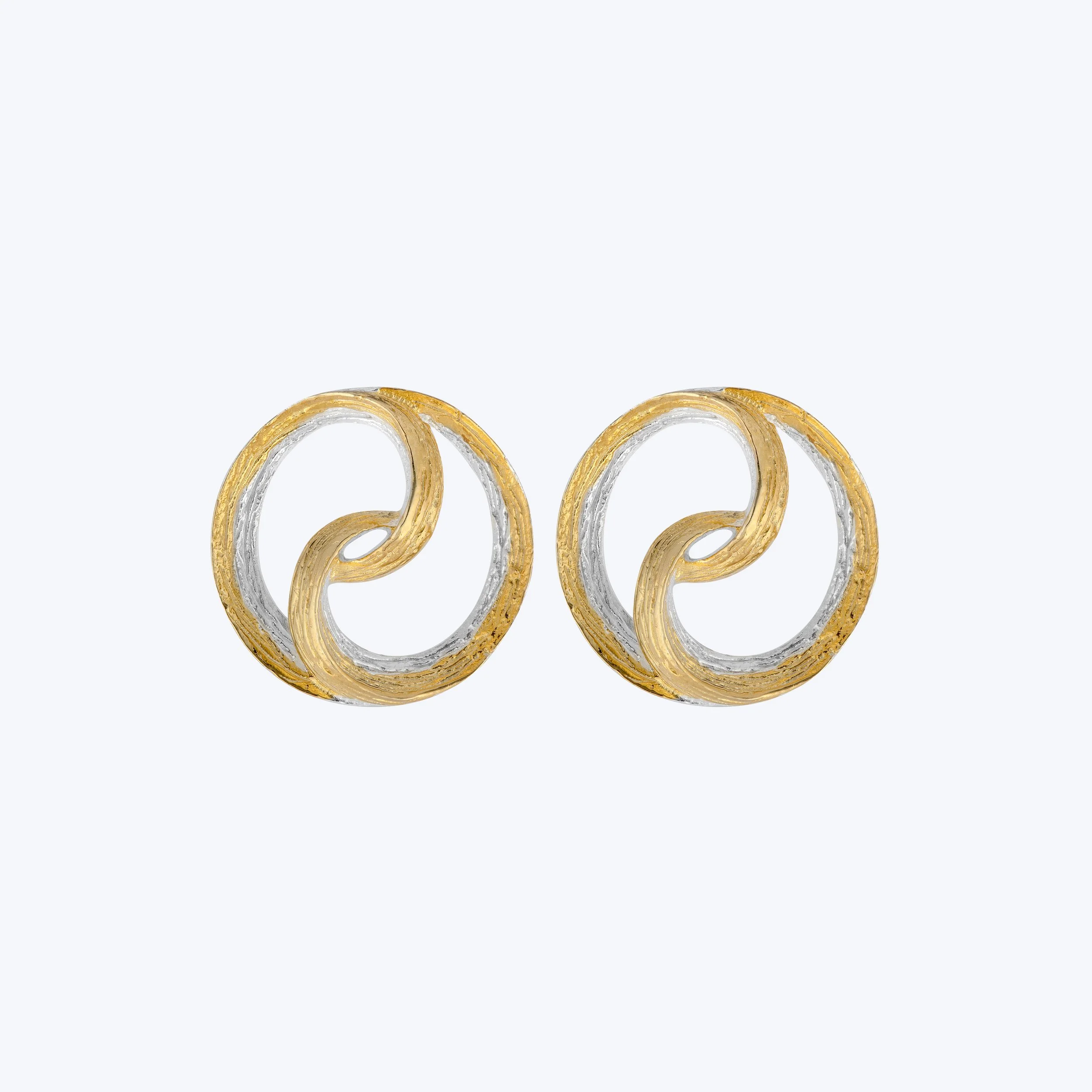 Swirl Circle Stud Earrings