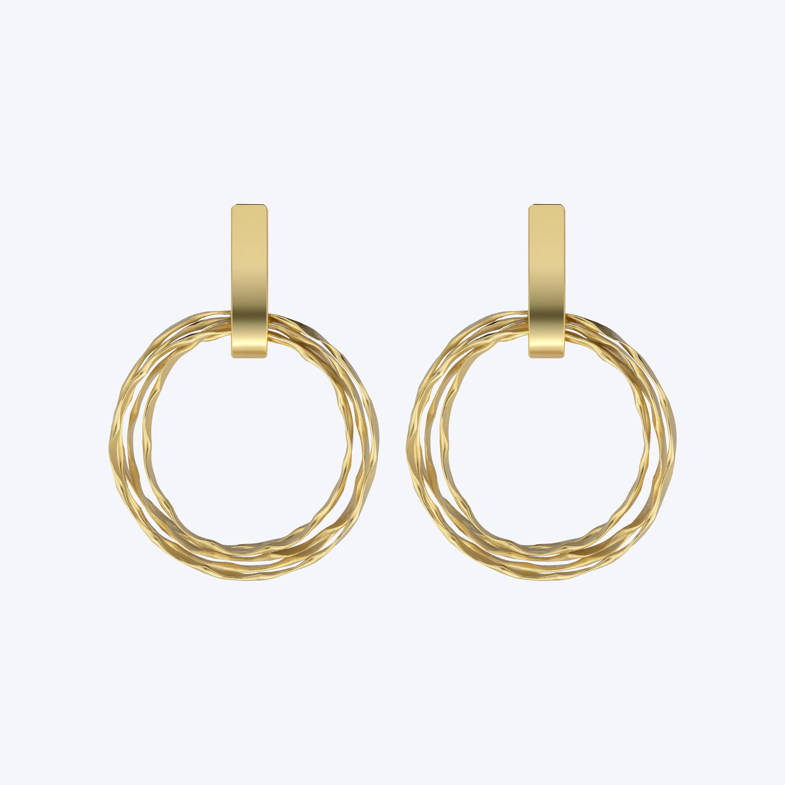 Multi-Ring Drop Earrings