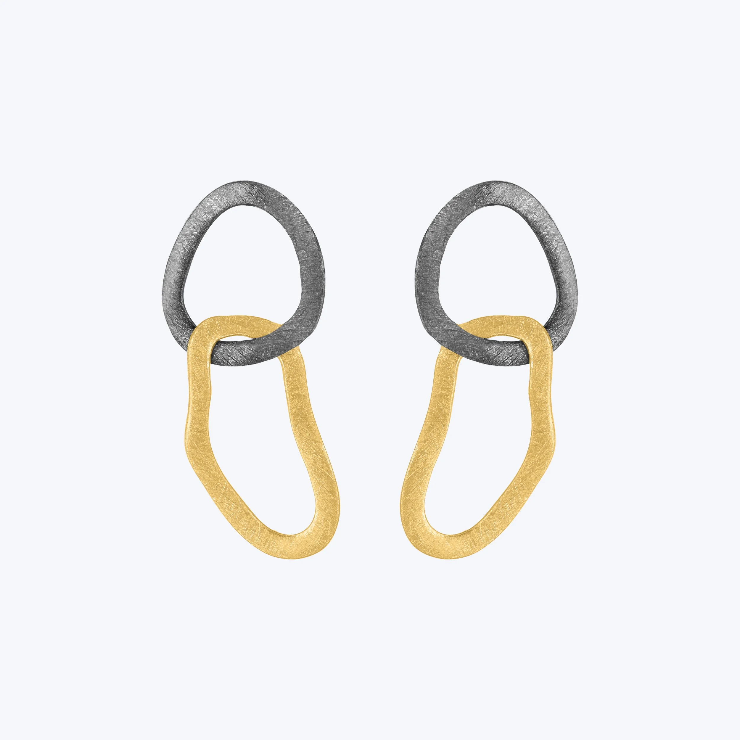 Organic Link Drop Earrings
