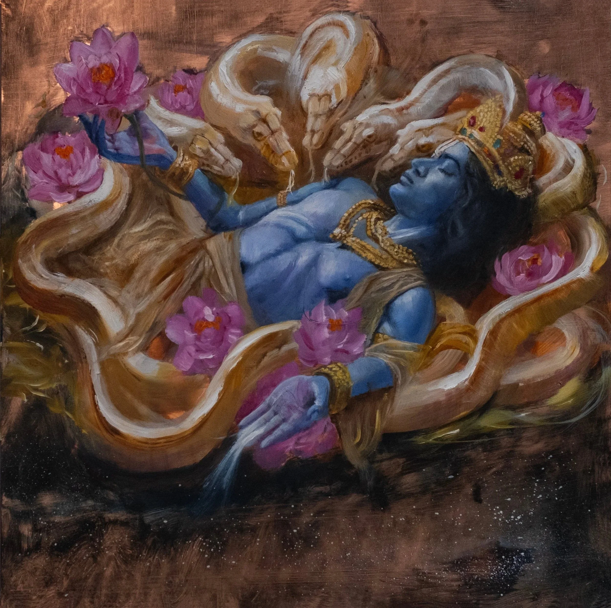 Vishnu, 2025 · Oil on copper