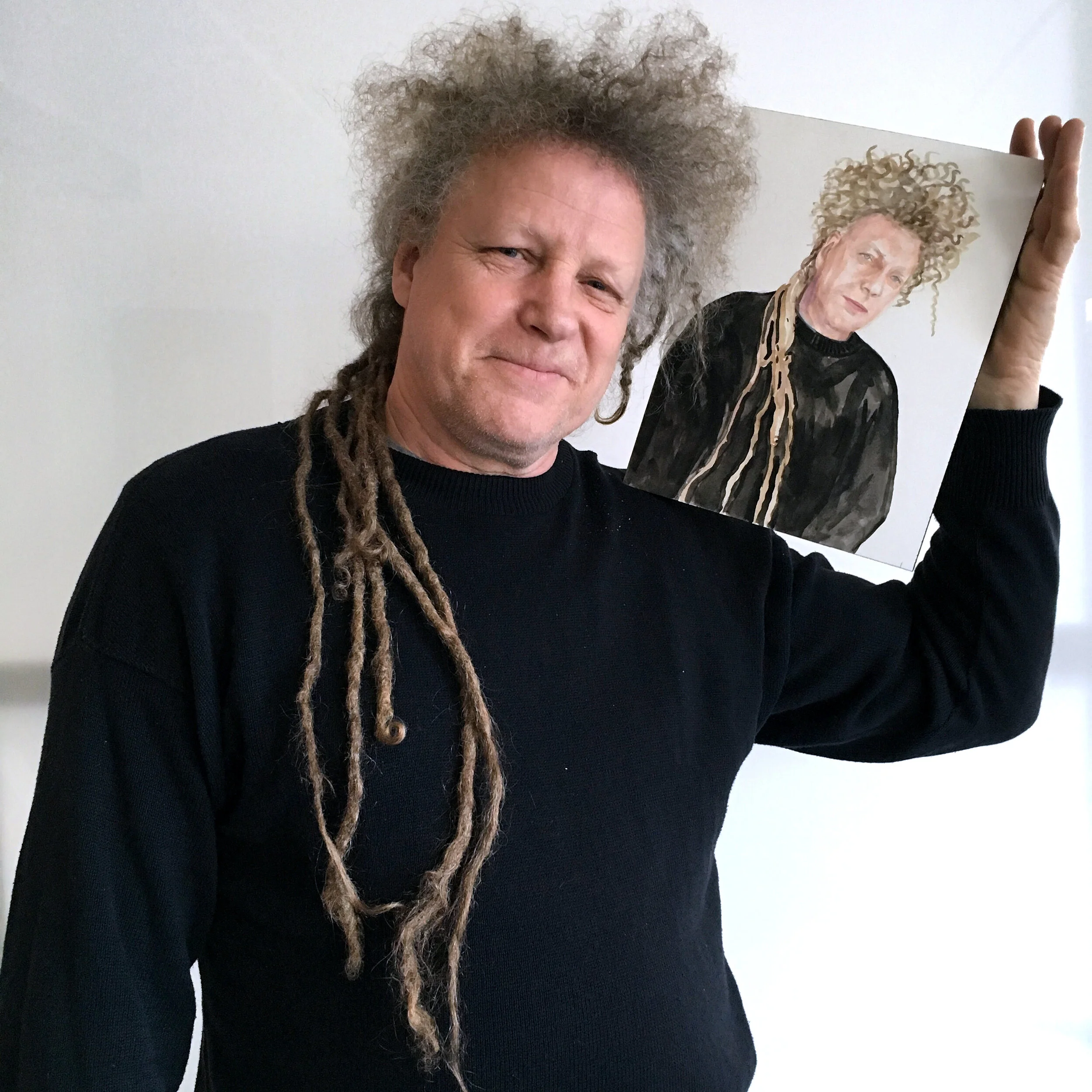 Beginning on April 25, 2015, one member of the local arts community came to my studio to sit for a watercolor portrait each day during a leap year, consisting of 366 days.