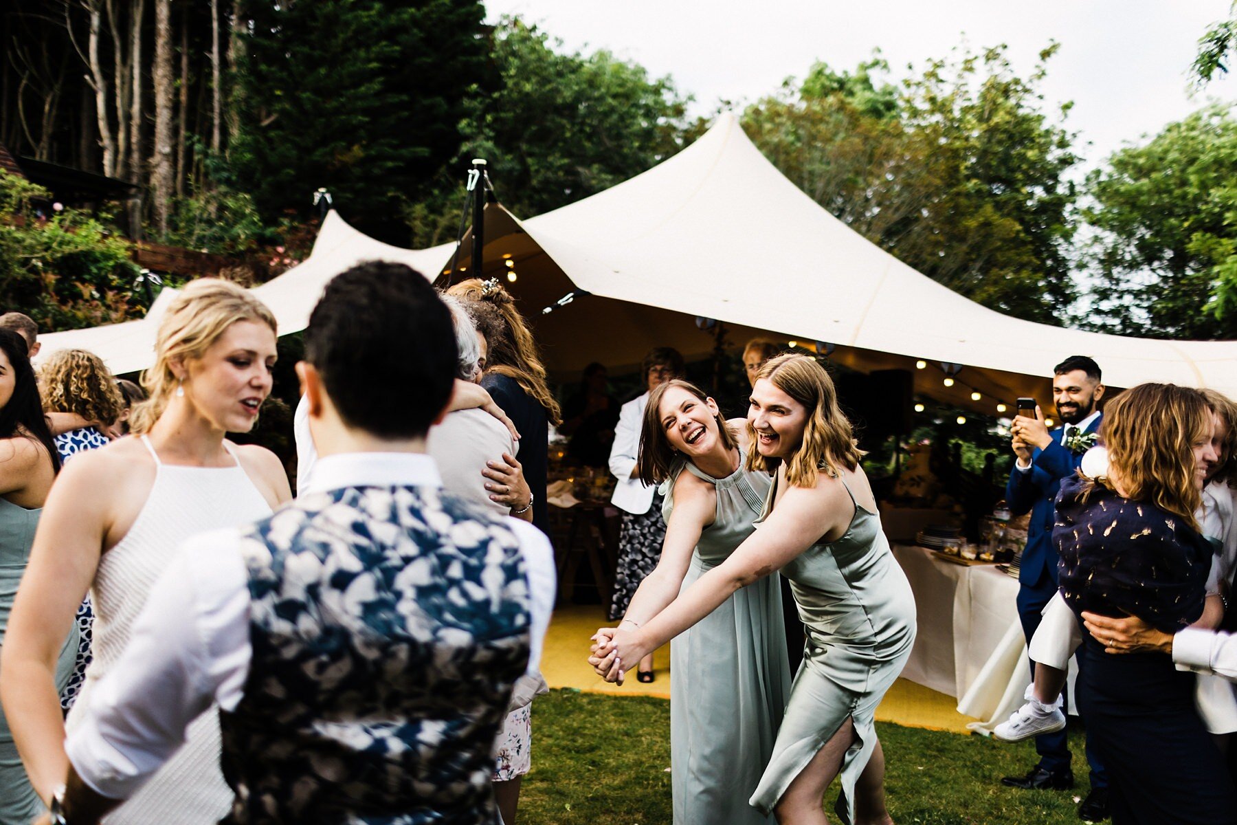 Back garden wedding tipi in Hampshire