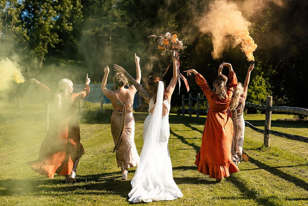 Hope Farm wedding photography with smoke bombs and festival vibe_0049.jpg