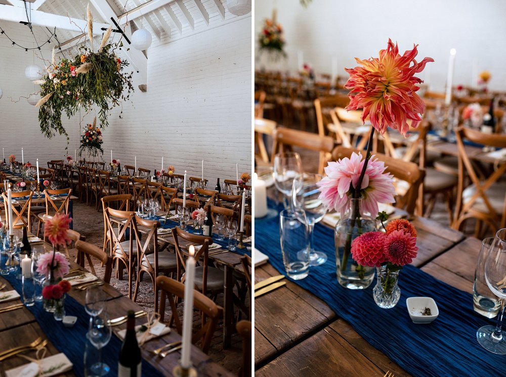 Various wedding flowers and decorations at Kingsettle Stud