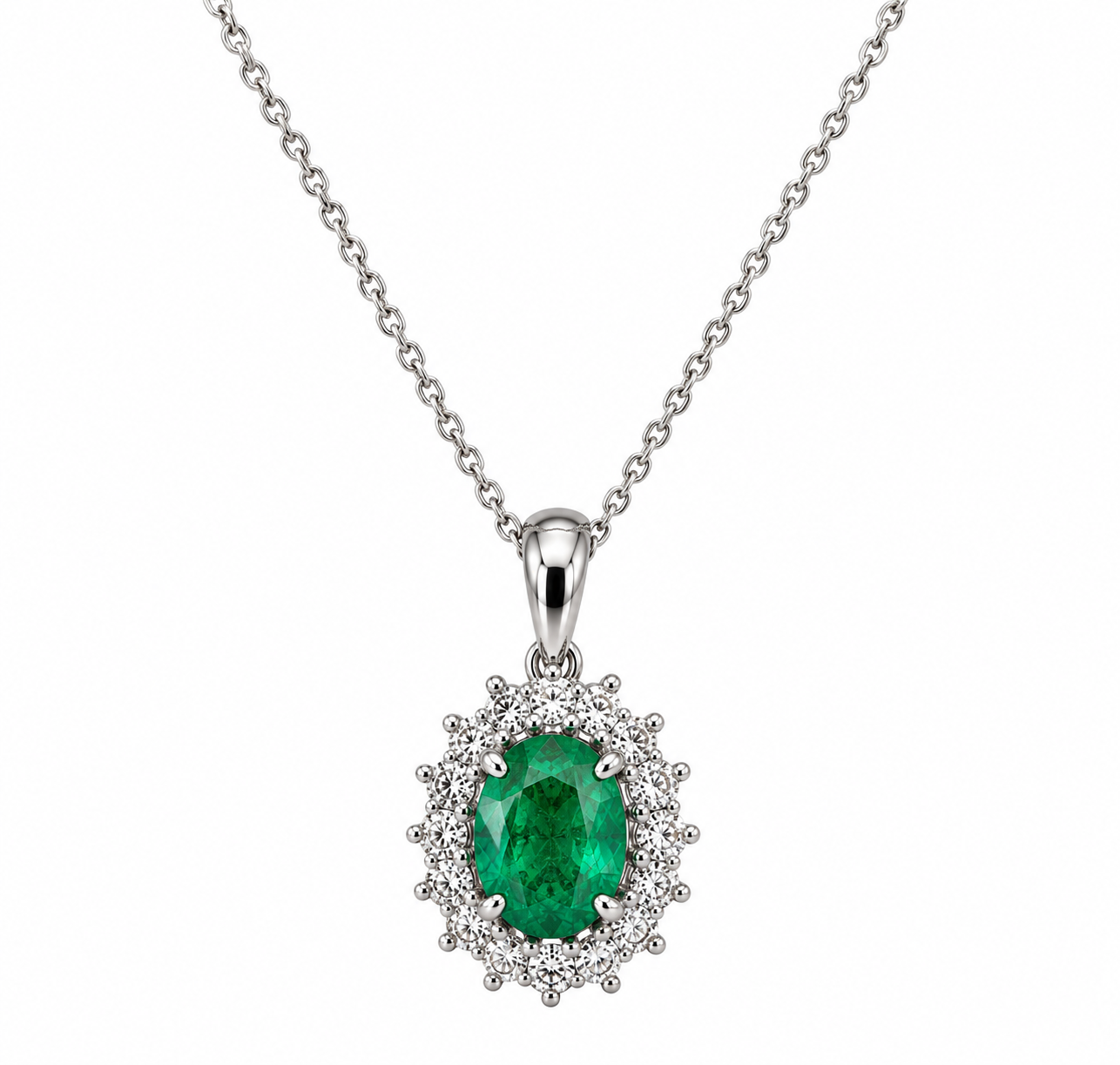 Emerald and Diamond Halo Necklace.png