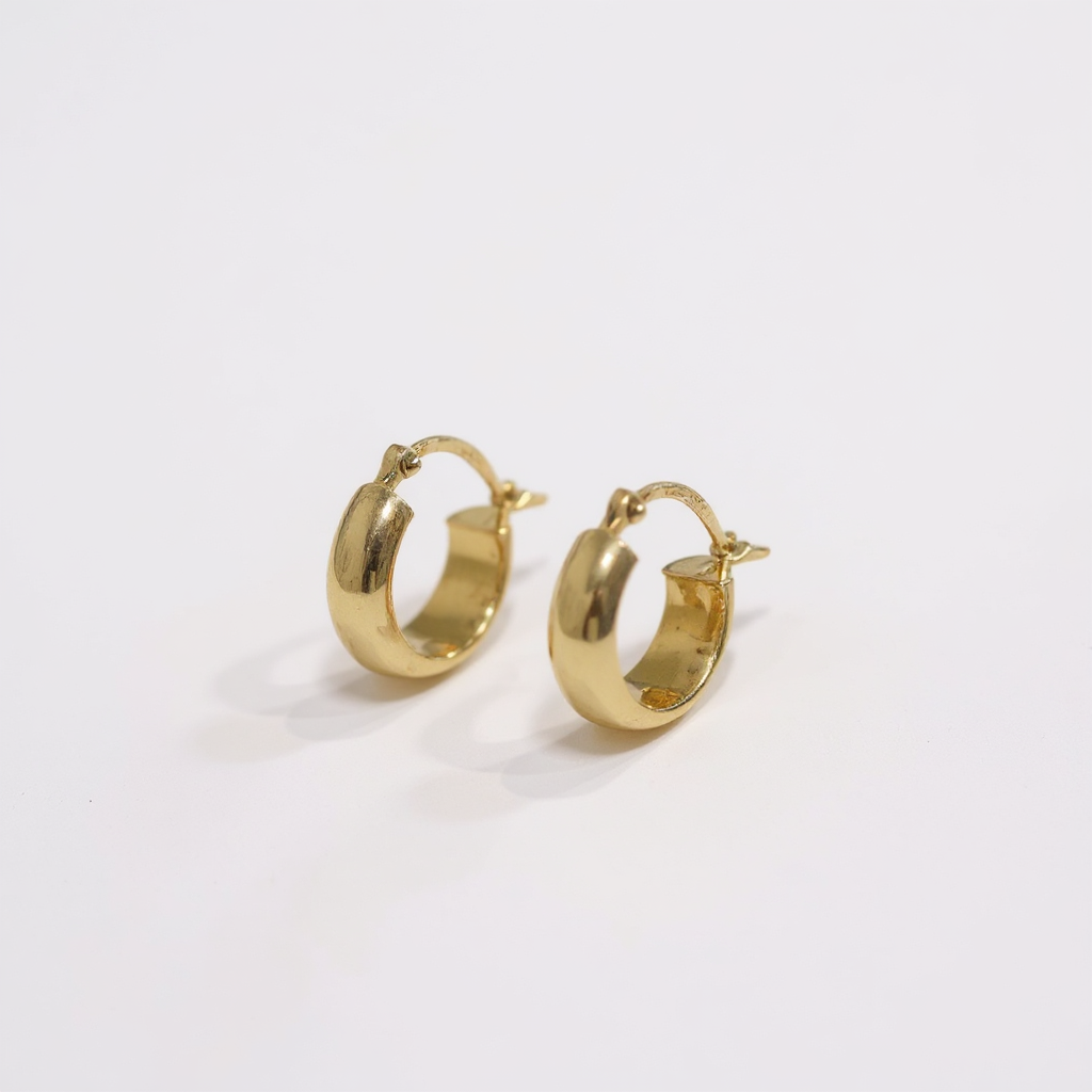 Create a professional product photograph of the earrings on a bright background, removing the glue.png