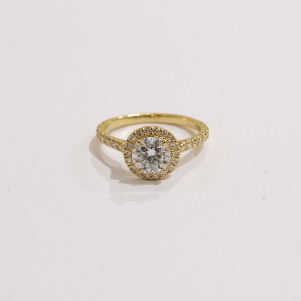 Make the gold ring shinier, make the diamonds more brilliant, replace the background with a bright one, and remove the glue.png