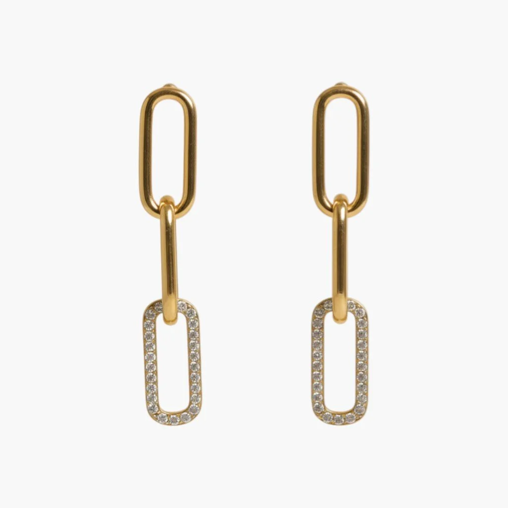 elmare – Diamond Link Drop Earrings in 14K Yellow Gold (2) (1).jpg