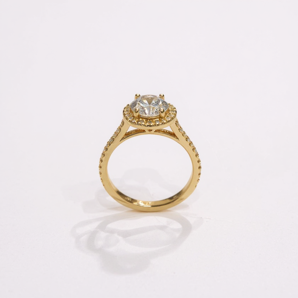 Make the gold ring shinier, make the diamonds more brilliant, replace the background with a bright one, and remove the glue (2).png