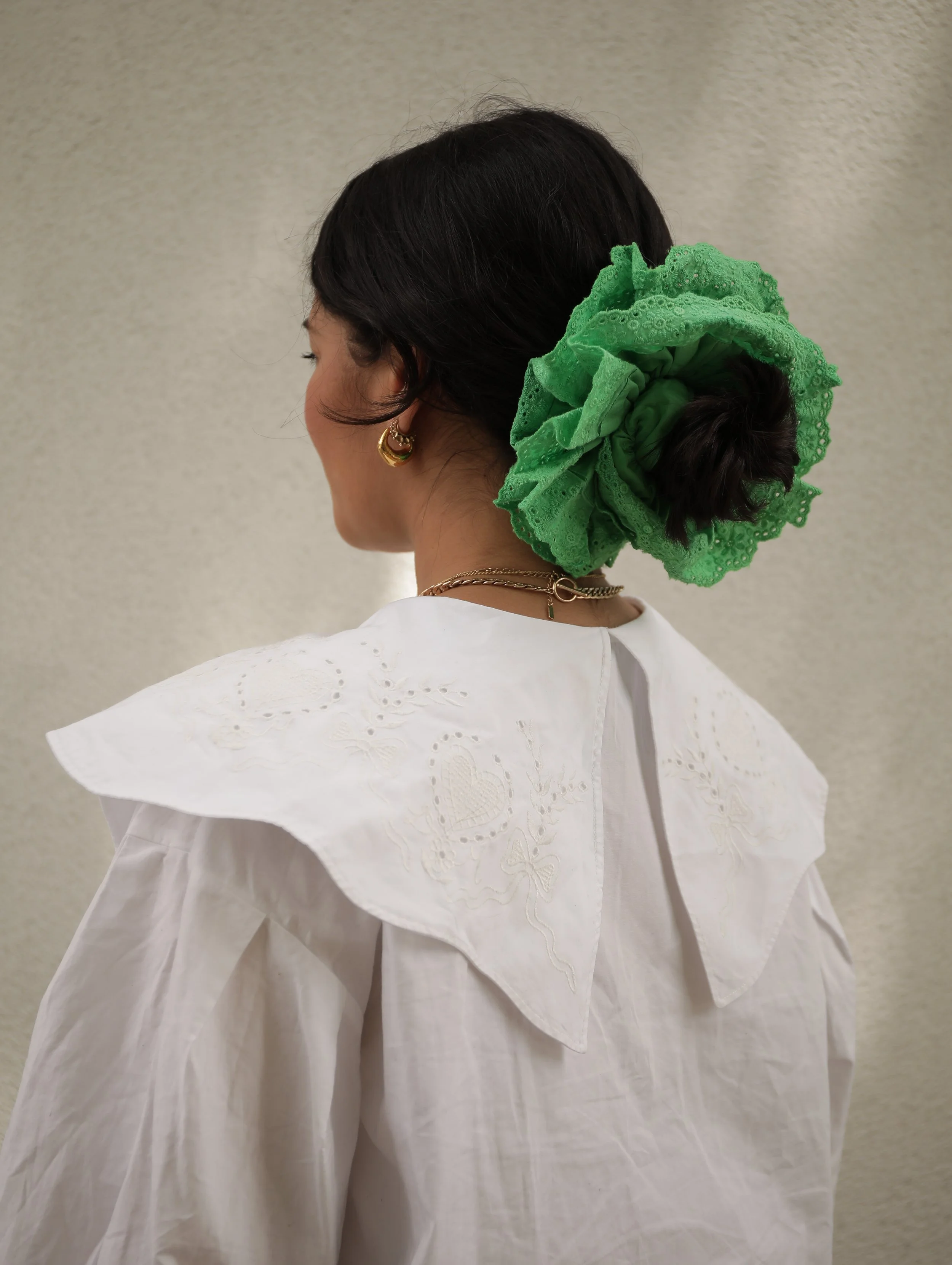 The Mia XL Scrunchie, Green