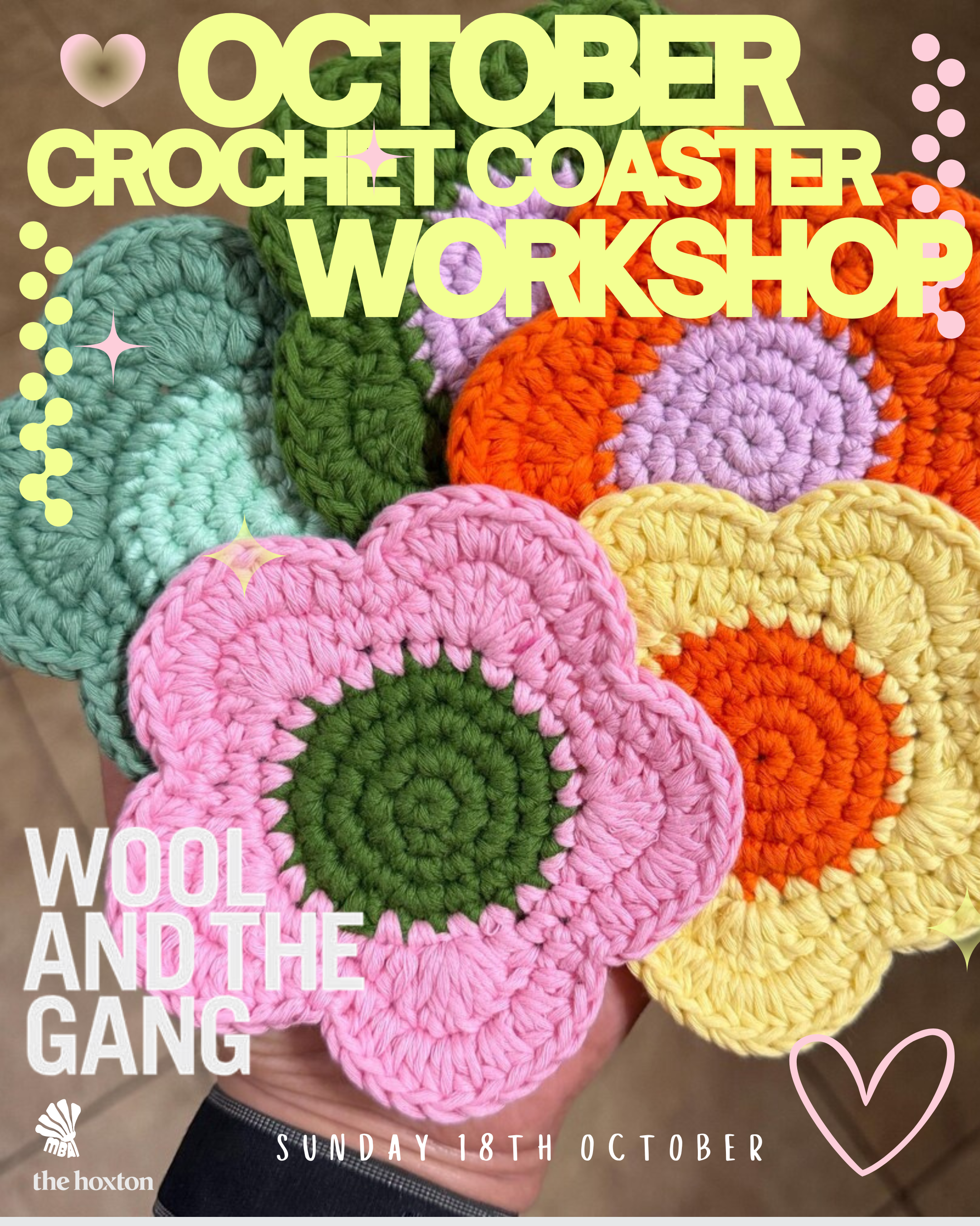 October Crochet Coaster Workshop
