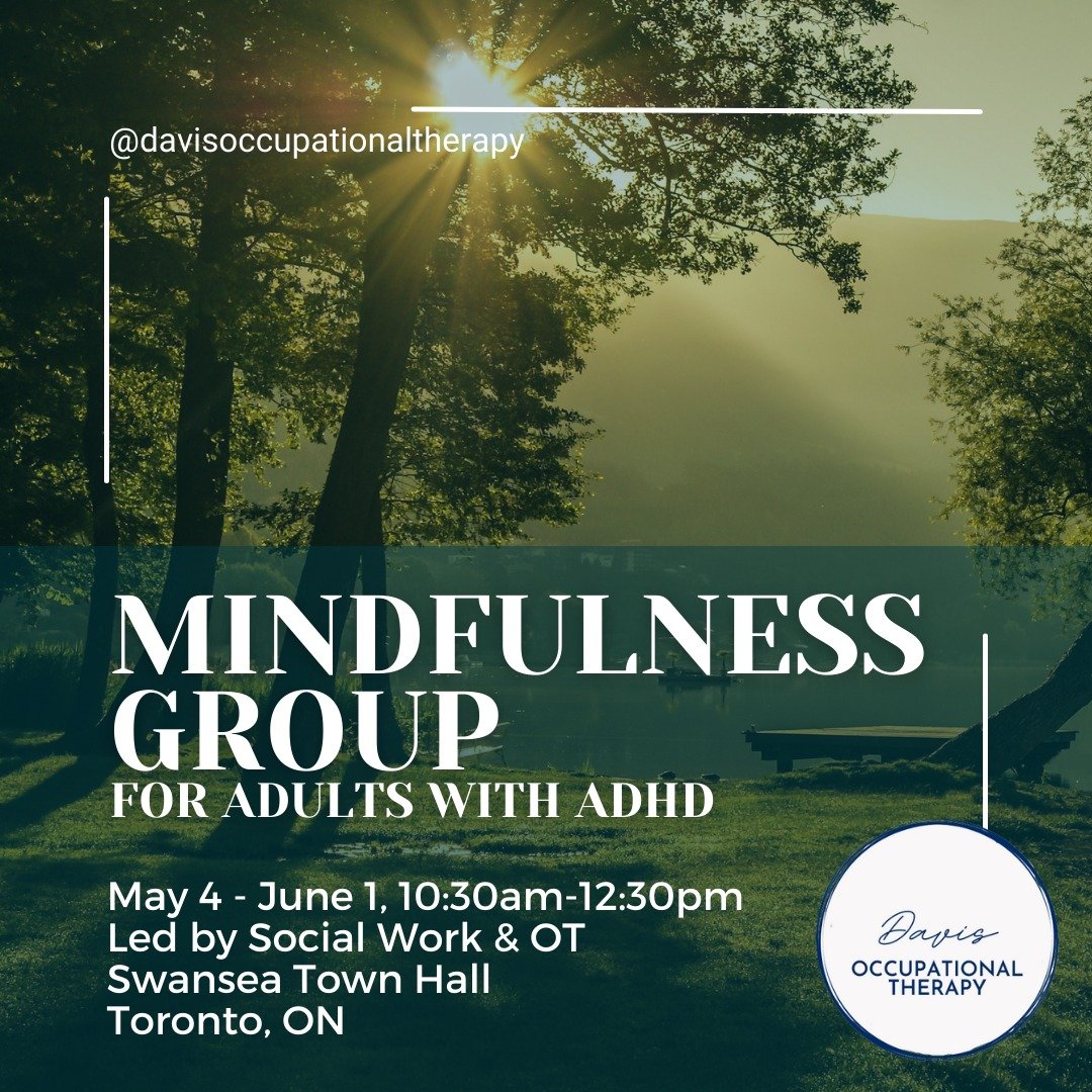 This is our 3rd year offering this unique group! This year it will be facilitated by Heather, RSW and Emily, OT Reg. (Ont.).

🌿 A chance to connect with other adults living with ADHD.
🌿 Learn more about the ADHD brain and its superpowers.
🌿 Try ou