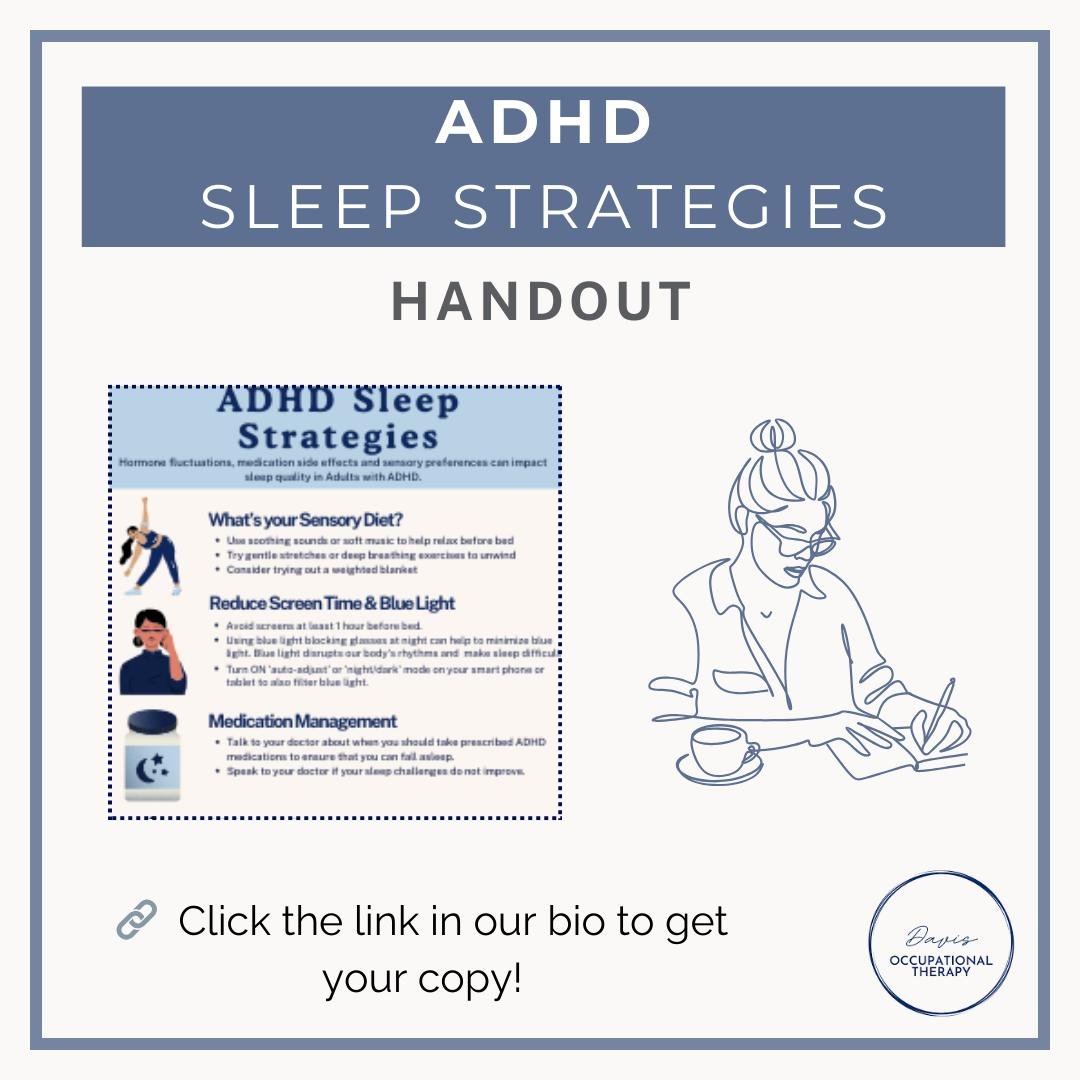 Do you know someone with ADHD? 
Most likely you do!
Does that person struggle with sleep? Total night owl? Tough morning person?

Click the link in our profile or head to the website to score a copy of our newest resource to improve sleep in adults w