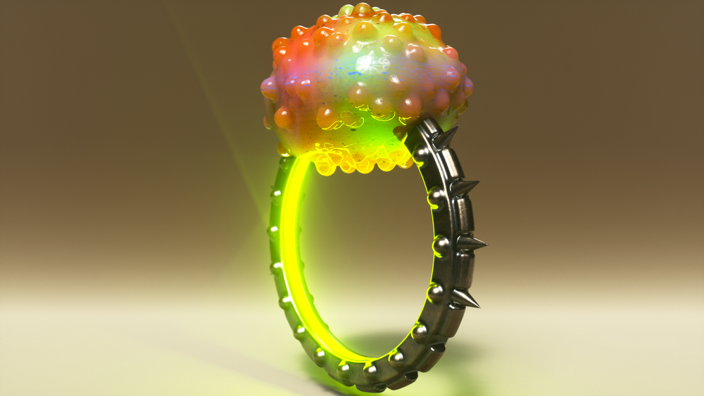 Steel Ring 3D Render