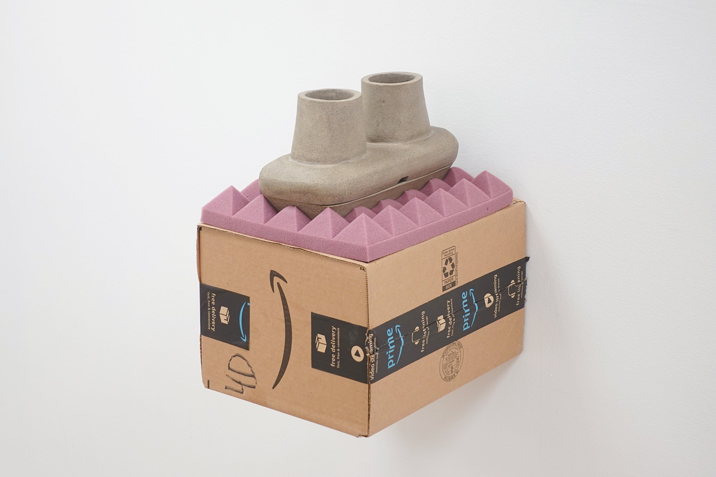 Double Barreled Ceramic Vase