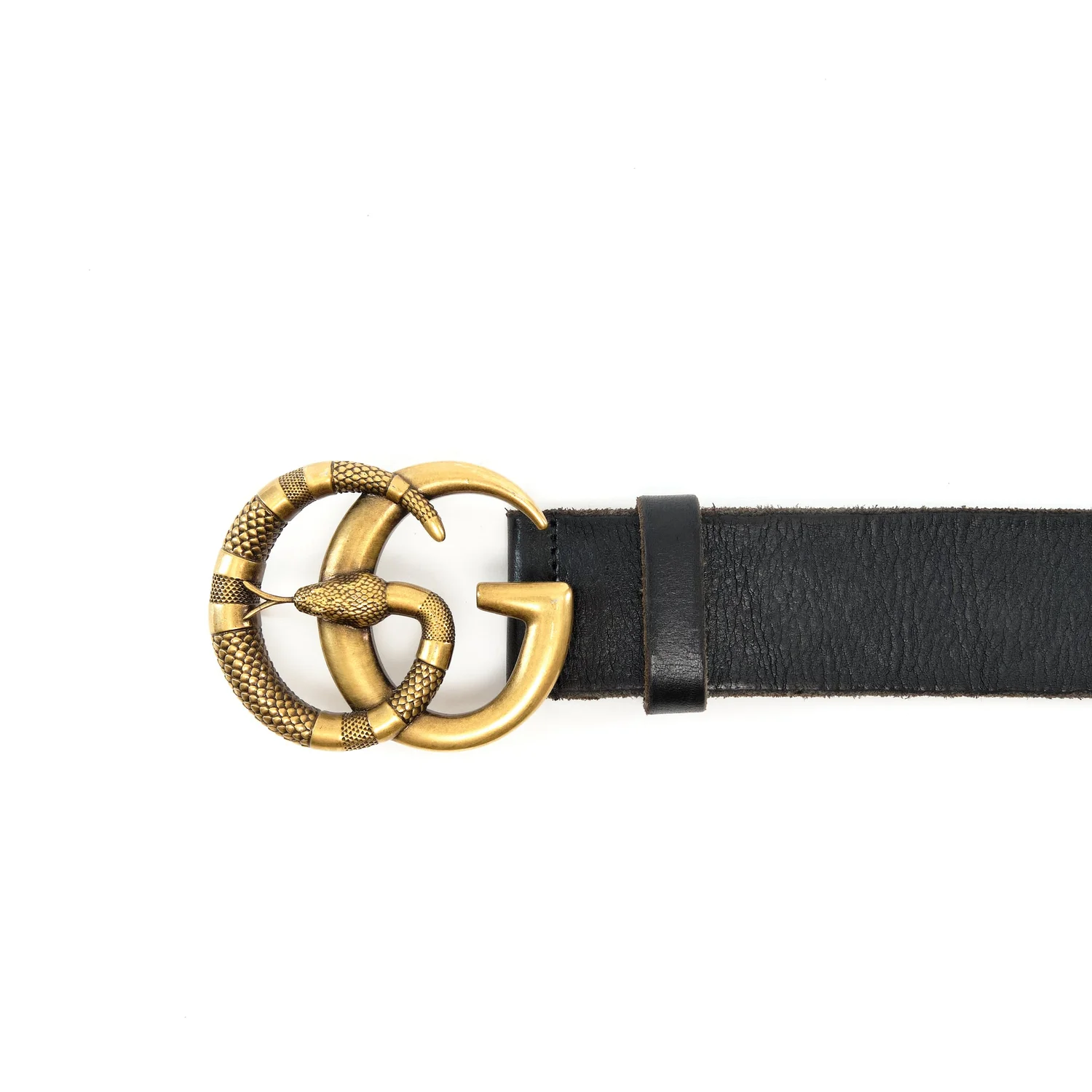 Gucci Double G Logo Leather Belt