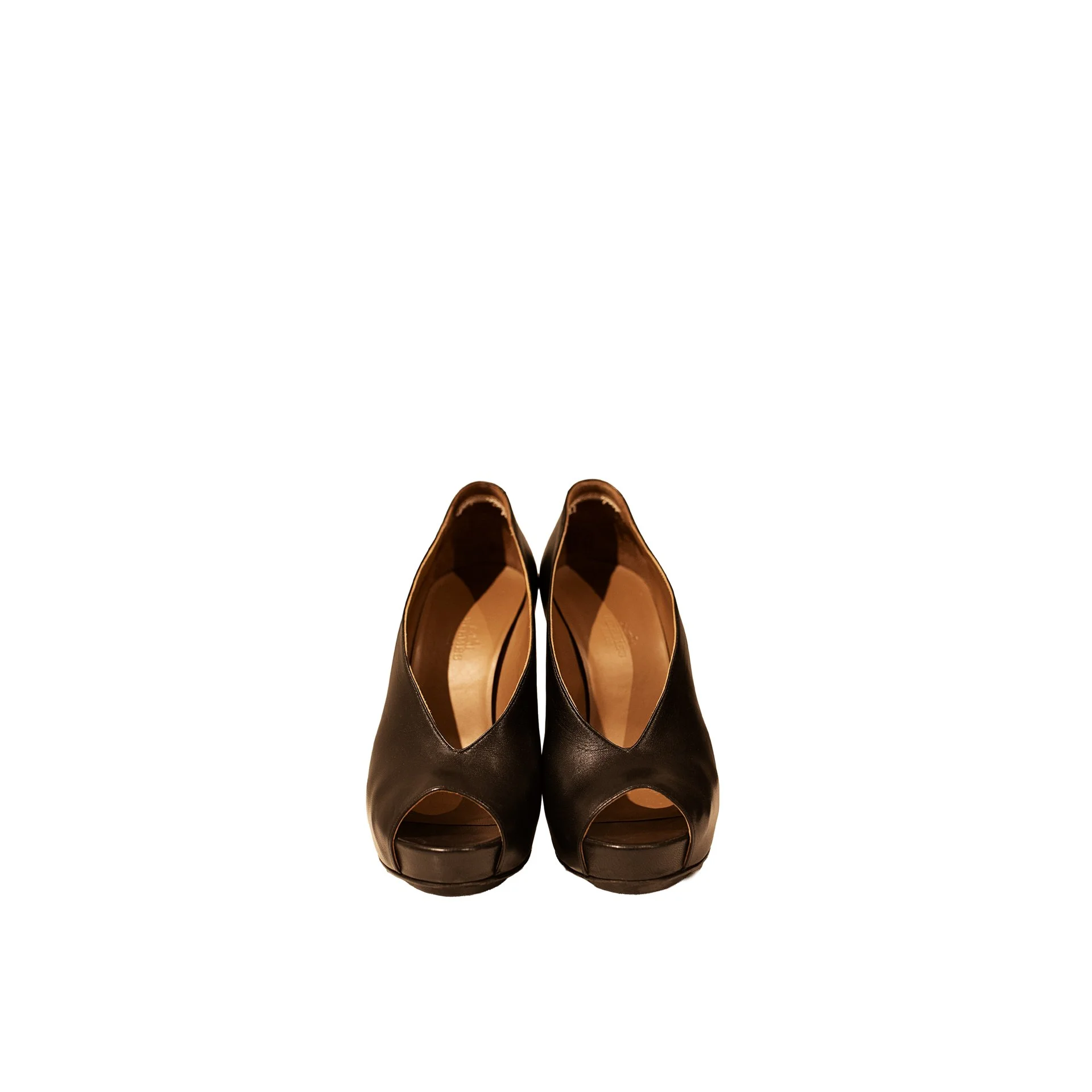 Hermès Vintage Peep-Toe Platform Pumps