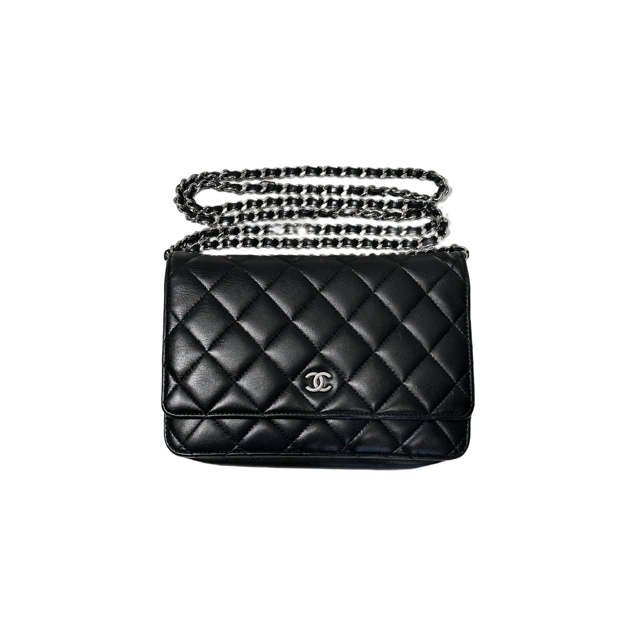 Chanel Wallet on Chain Lammleder Schwarz