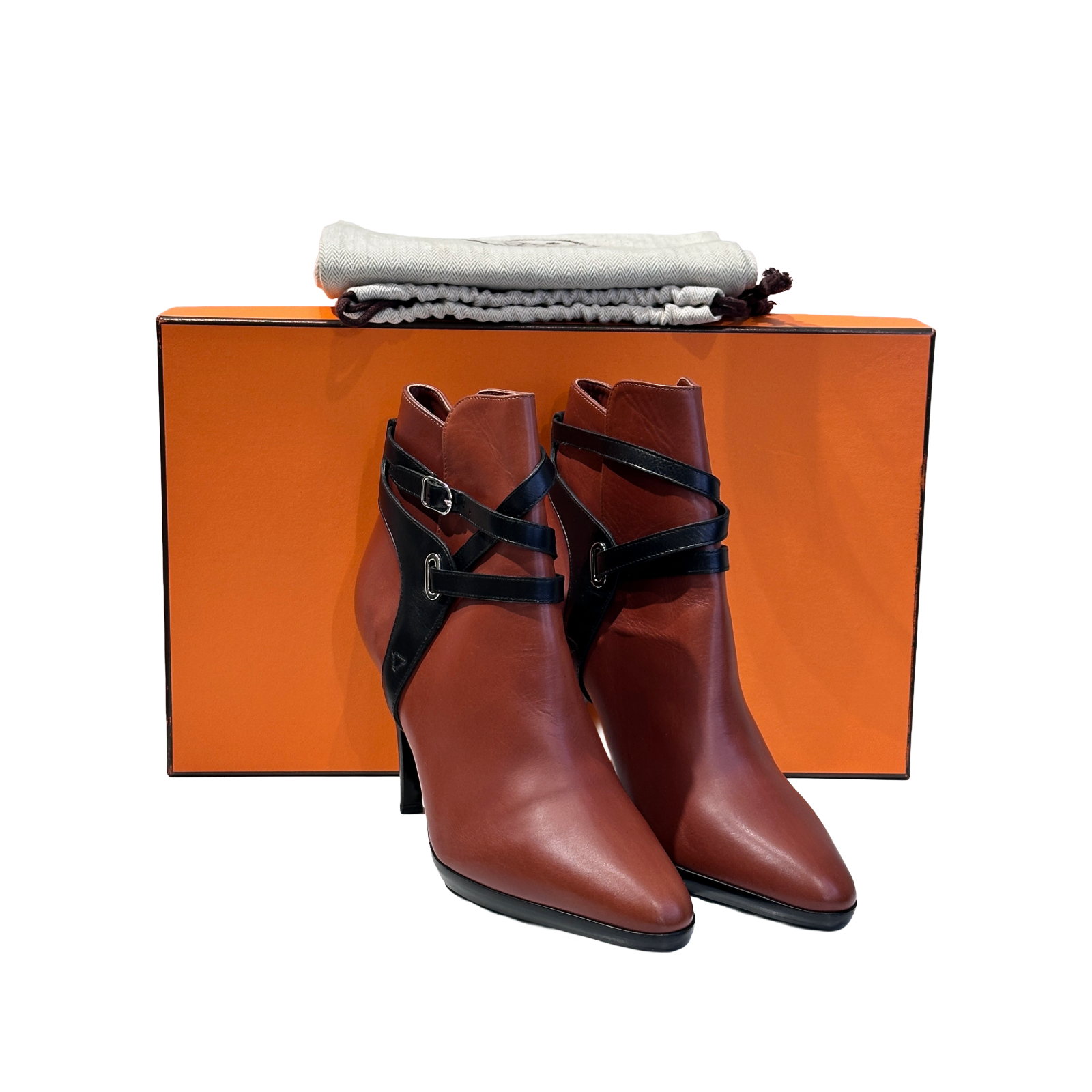 Hermès Ankle Boots Cross Strap