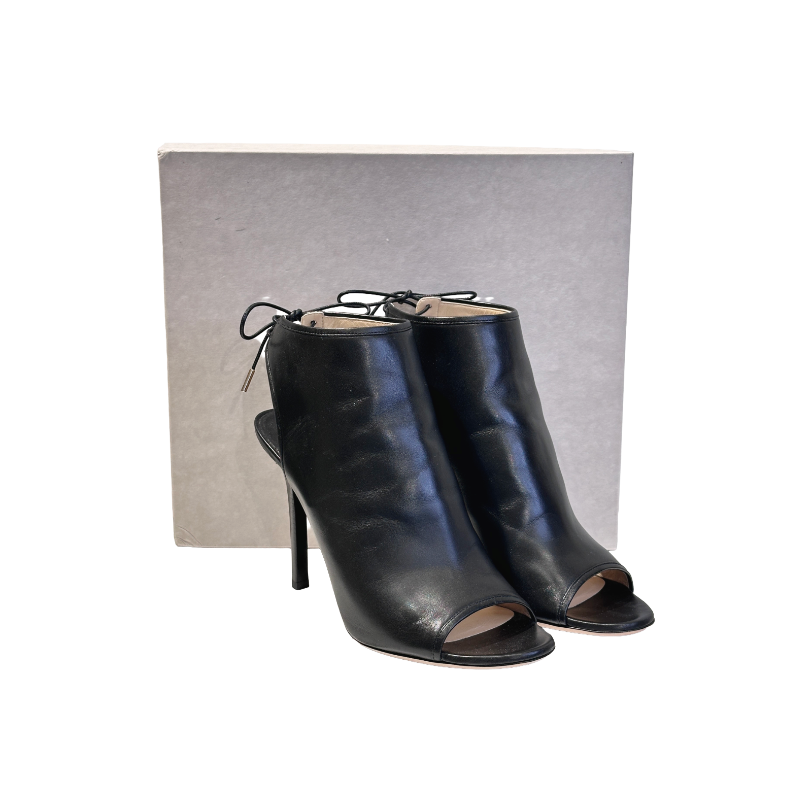 Jimmy Choo Peep-Toe Stiefeletten Schwarz